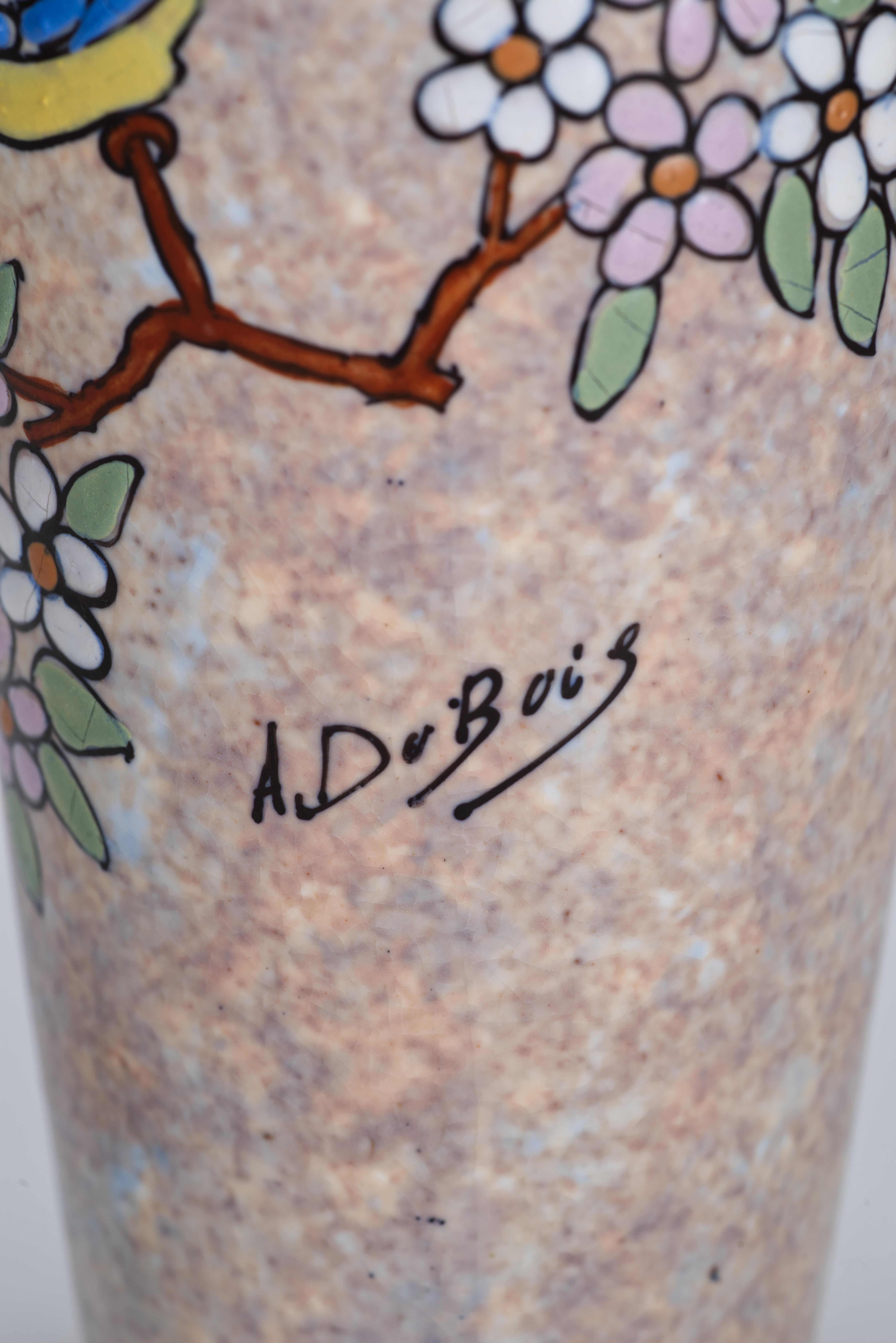 Smaltato Vaso in ceramica art déco belga Antoine Dubois in vendita