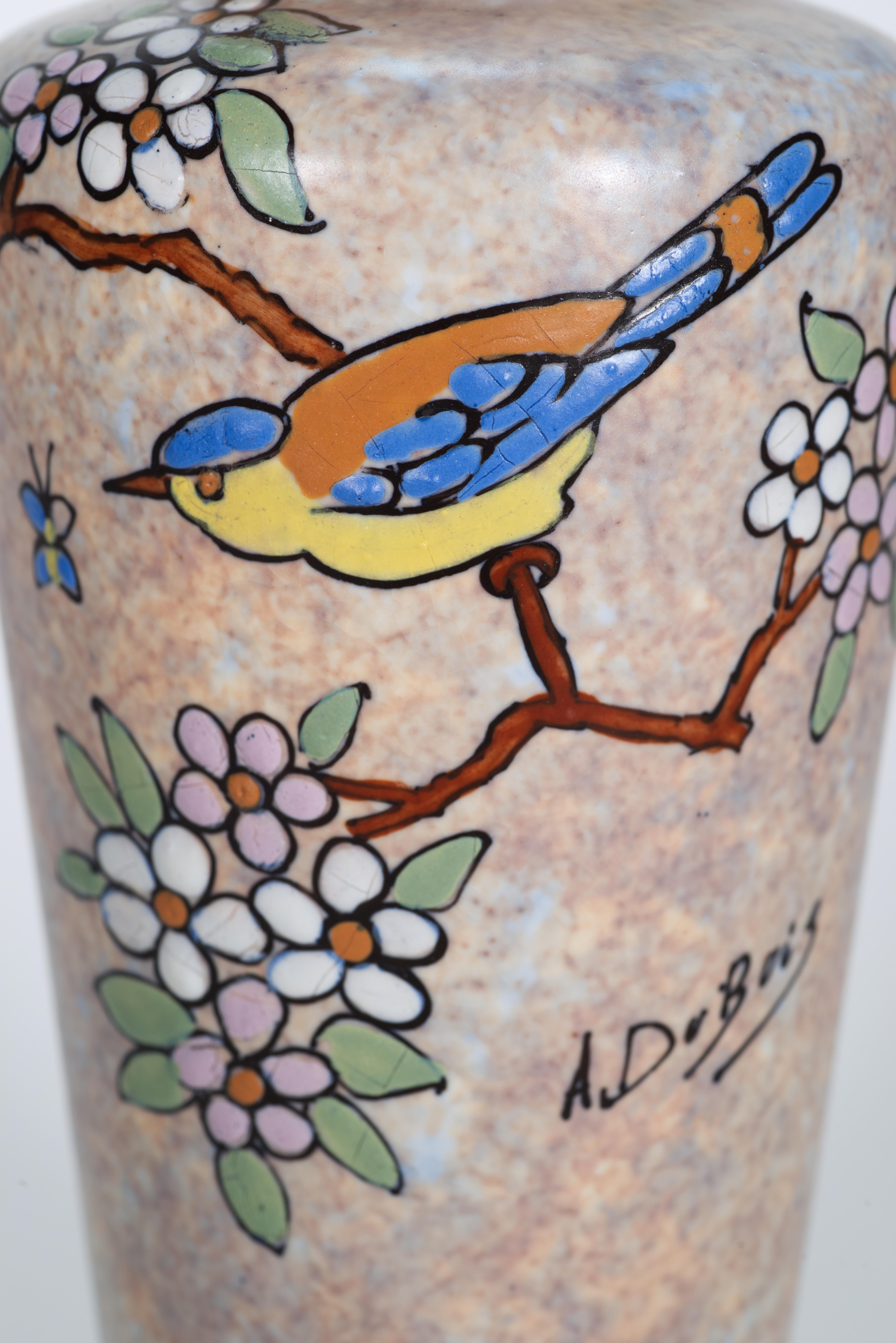XX secolo Vaso in ceramica art déco belga Antoine Dubois in vendita