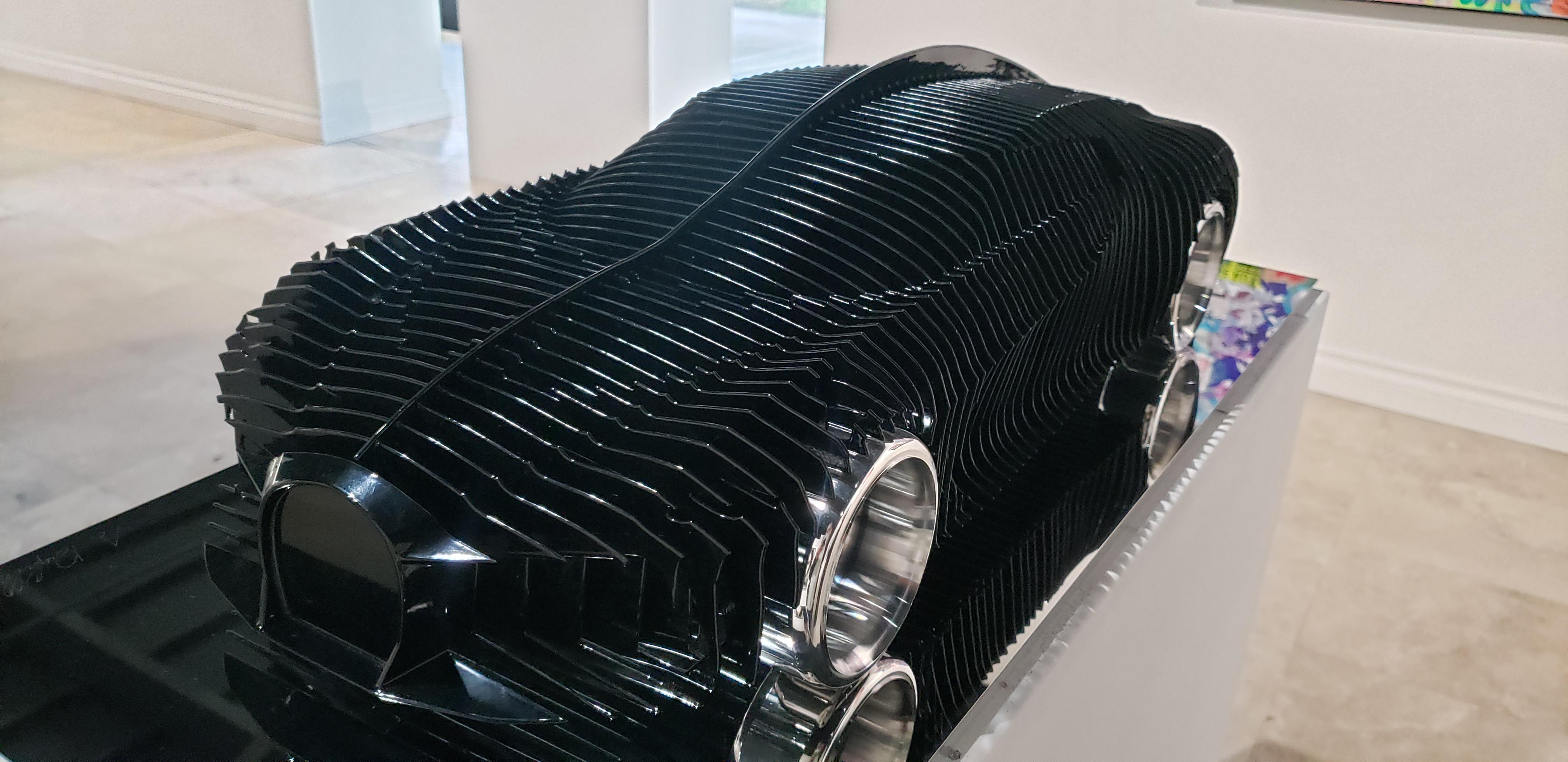 Bugatti La Voiture Noire  - Black Figurative Sculpture by Antoine Dufilho 