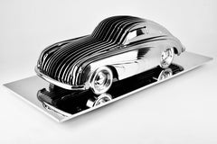 Porsche 356 Acier inoxydable - Édition de 8 exemplaires seulement - 80 cm