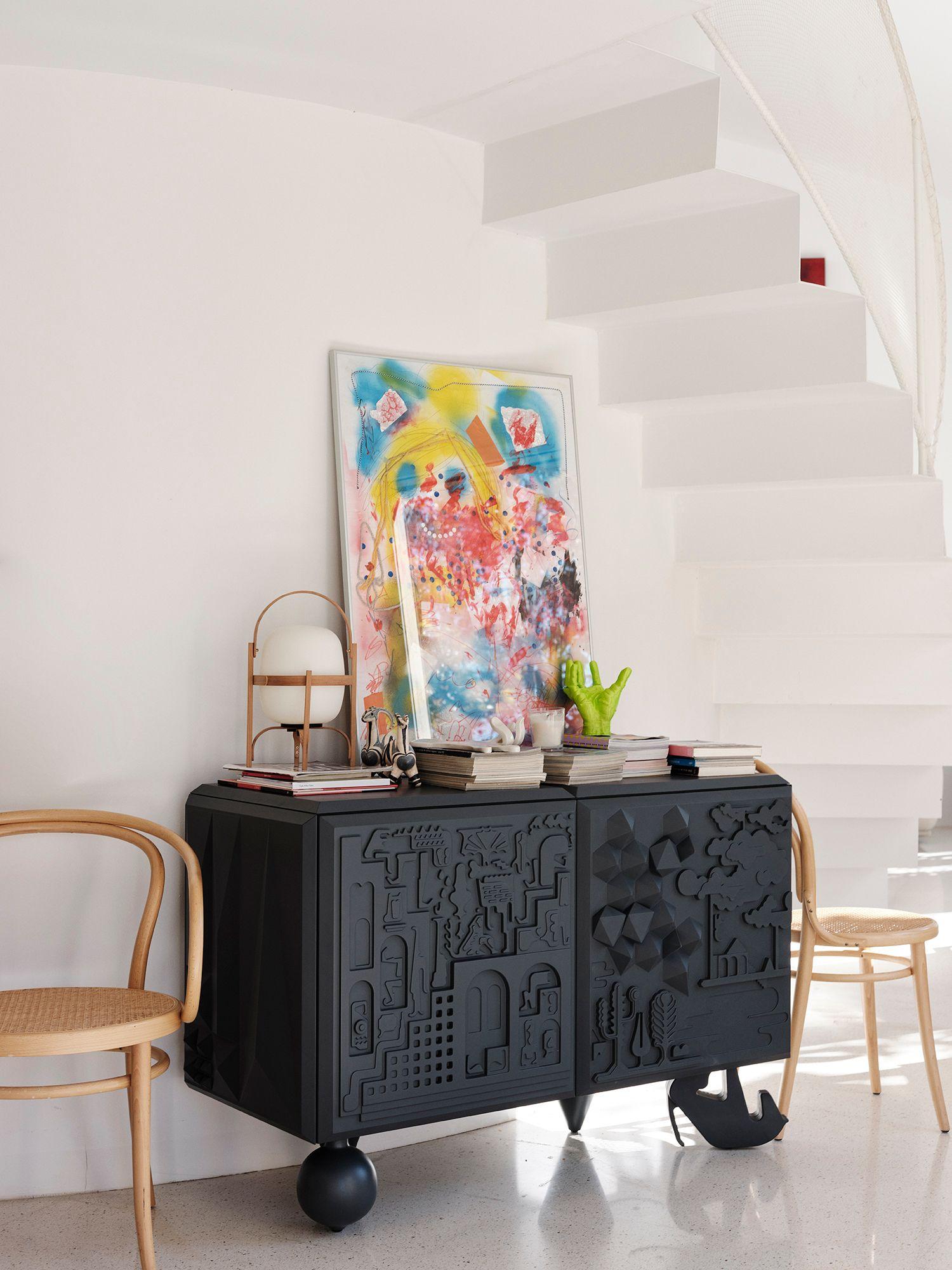 Modern Antoine Et Manuel Contemporary 'Tout Va Bien' Black Cabinet for Bd Barcelona For Sale