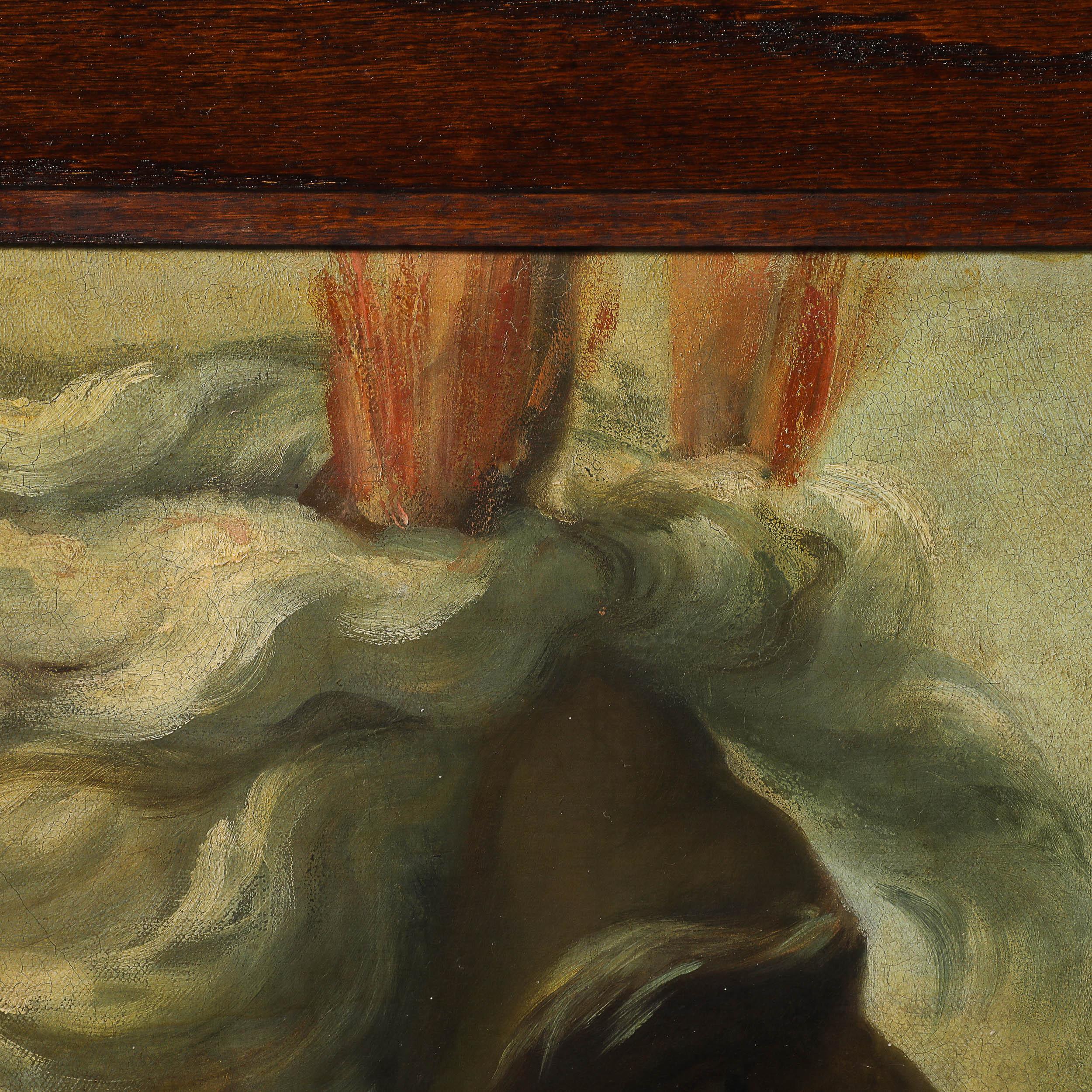 Neoclassical Oil on Canvas Painting of Moses signed Antoine Etex, Dated 1862 9
