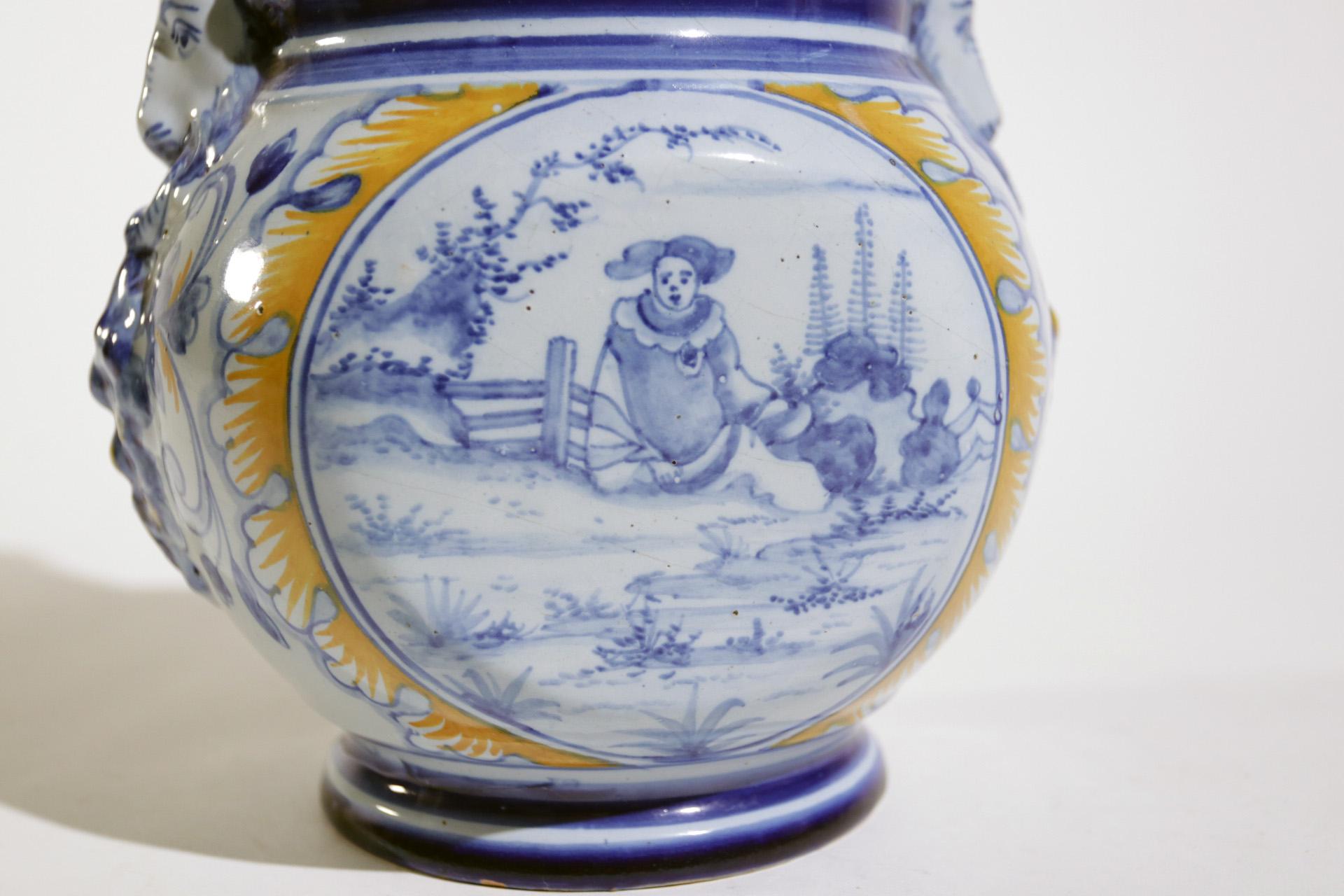 Ceramic Antoine 'Gabriel' Montagnon Faience Vase Nevers, France, 1915 For Sale