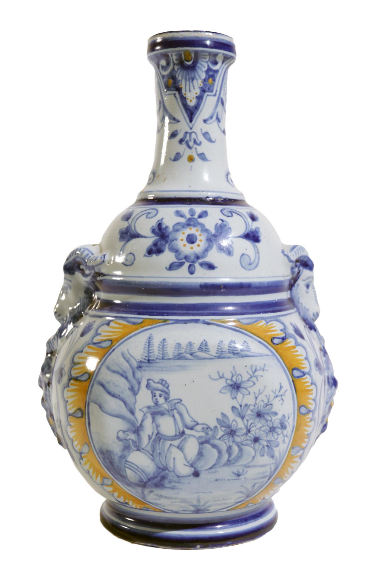 French Antoine 'Gabriel' Montagnon Faience Vase Nevers, France, 1915 For Sale