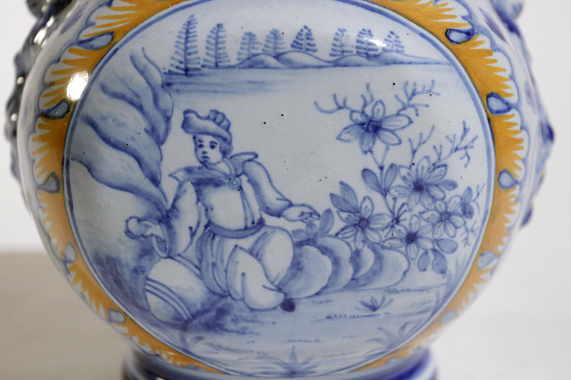 Antoine 'Gabriel' Montagnon Faience Vase Nevers, France, 1915 For Sale 1