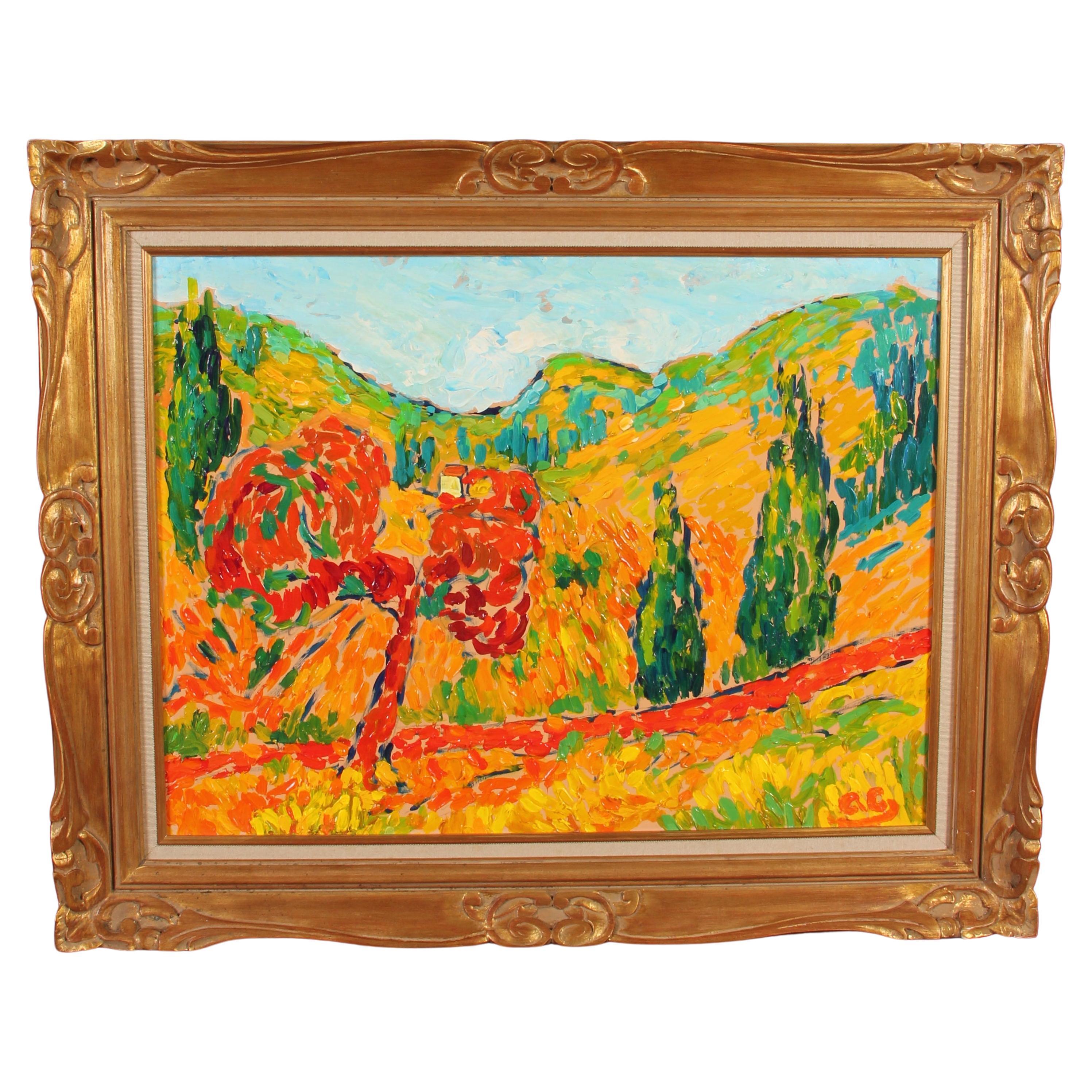 Antoine Giroux Fauvist Painting - Corsica - Ref 091 For Sale