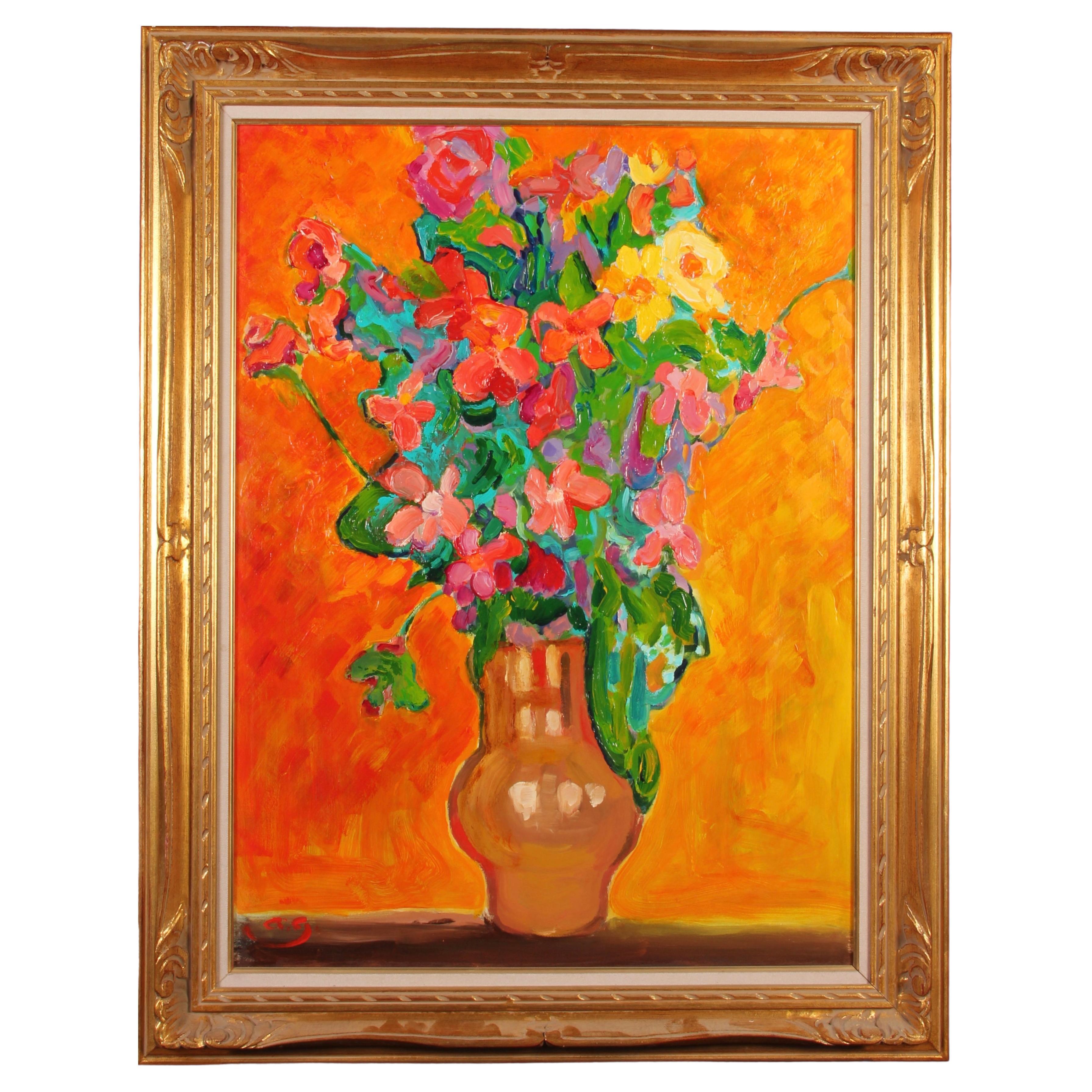Antoine Giroux Pintura Fauvista - Ramo Floral - Ref 501 en venta
