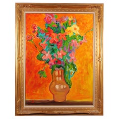 Retro Antoine Giroux Fauvist Painting - Floral Bouquet - Ref 501
