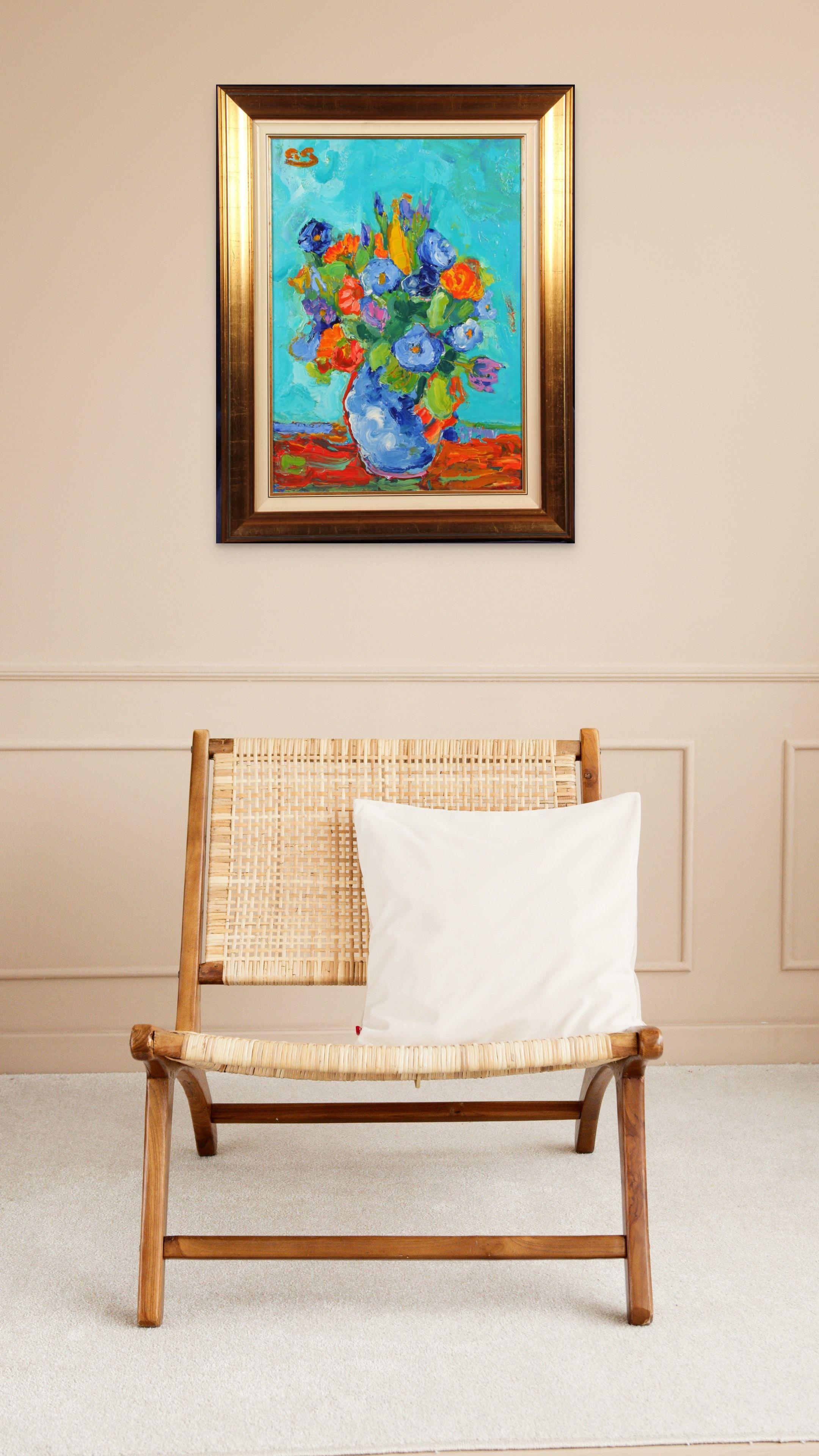 Belgian Antoine Giroux Fauvist Painting - Floral Still Life - Ref 448 For Sale