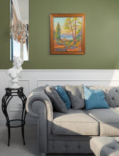 Antoine Giroux Fauvist Painting - French Riviera Landscape - Ref 408