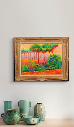 Antoine Giroux Fauvist Painting - Riviera Landscape - Ref 412