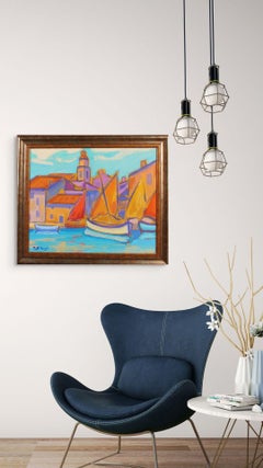 Quadro Fauvista Antoine Giroux - Saint Tropez - Cod. 116