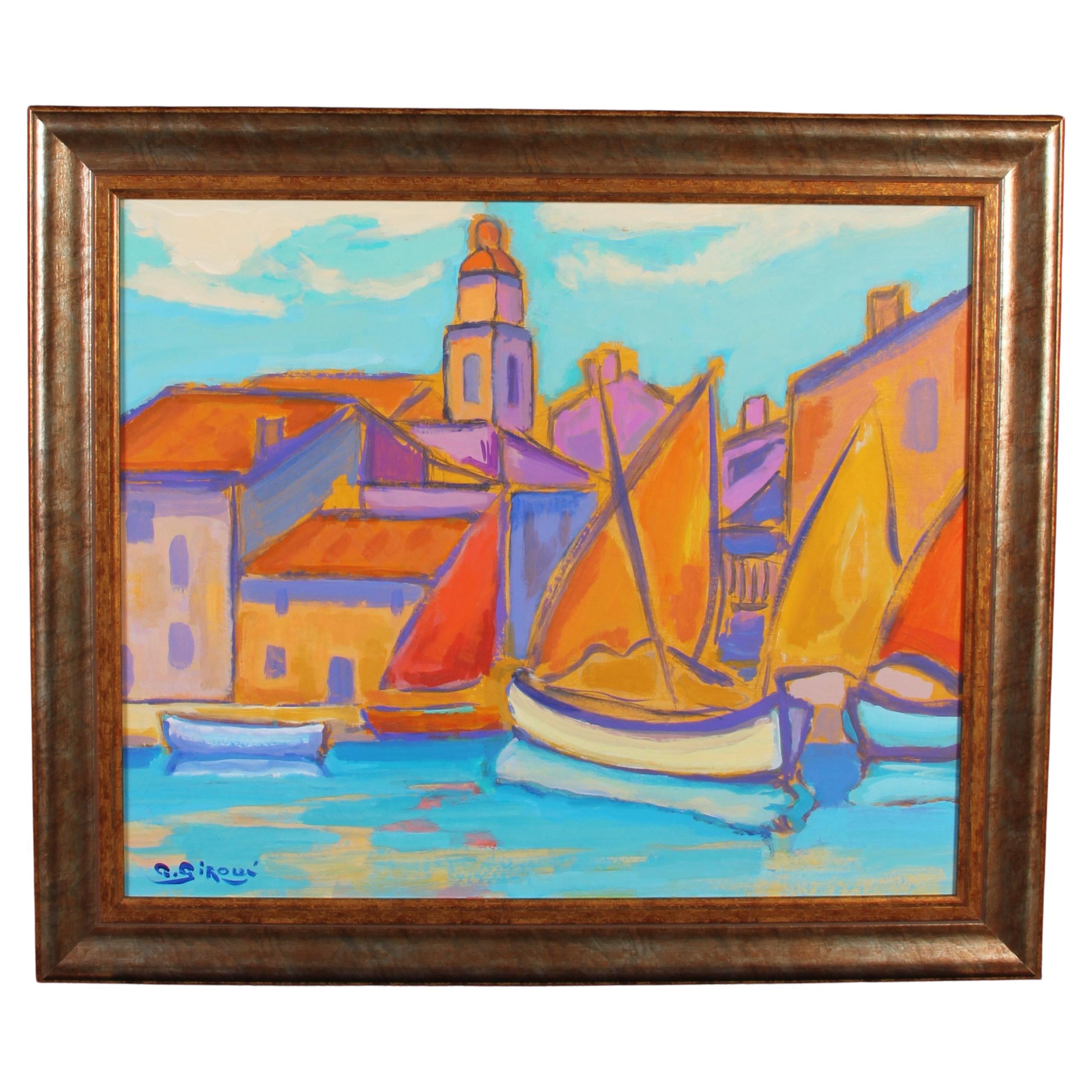 Antoine Giroux Fauvist Painting - Saint Tropez - Ref 116 For Sale