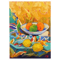 Vintage Antoine Giroux Fauvist Painting - Still Life with Fruit - Ref 238