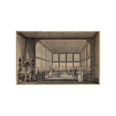 Kupferstich von Melling - öffentliches Café auf dem Platz von Top-Hané in Konstantinopel