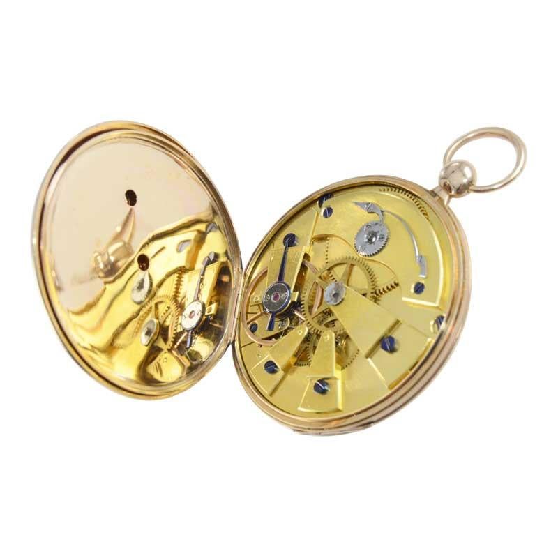 Antoine Lepine Rose Gold Ruby Cylinder French Pocket Watch, circa 1780s For Sale 2