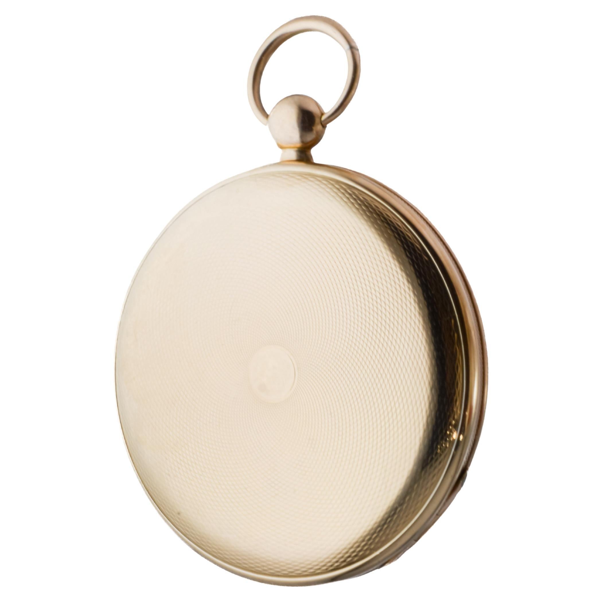 Antoine Lepine Rose Gold Ruby Cylinder French Pocket Watch, circa 1800s For Sale 7