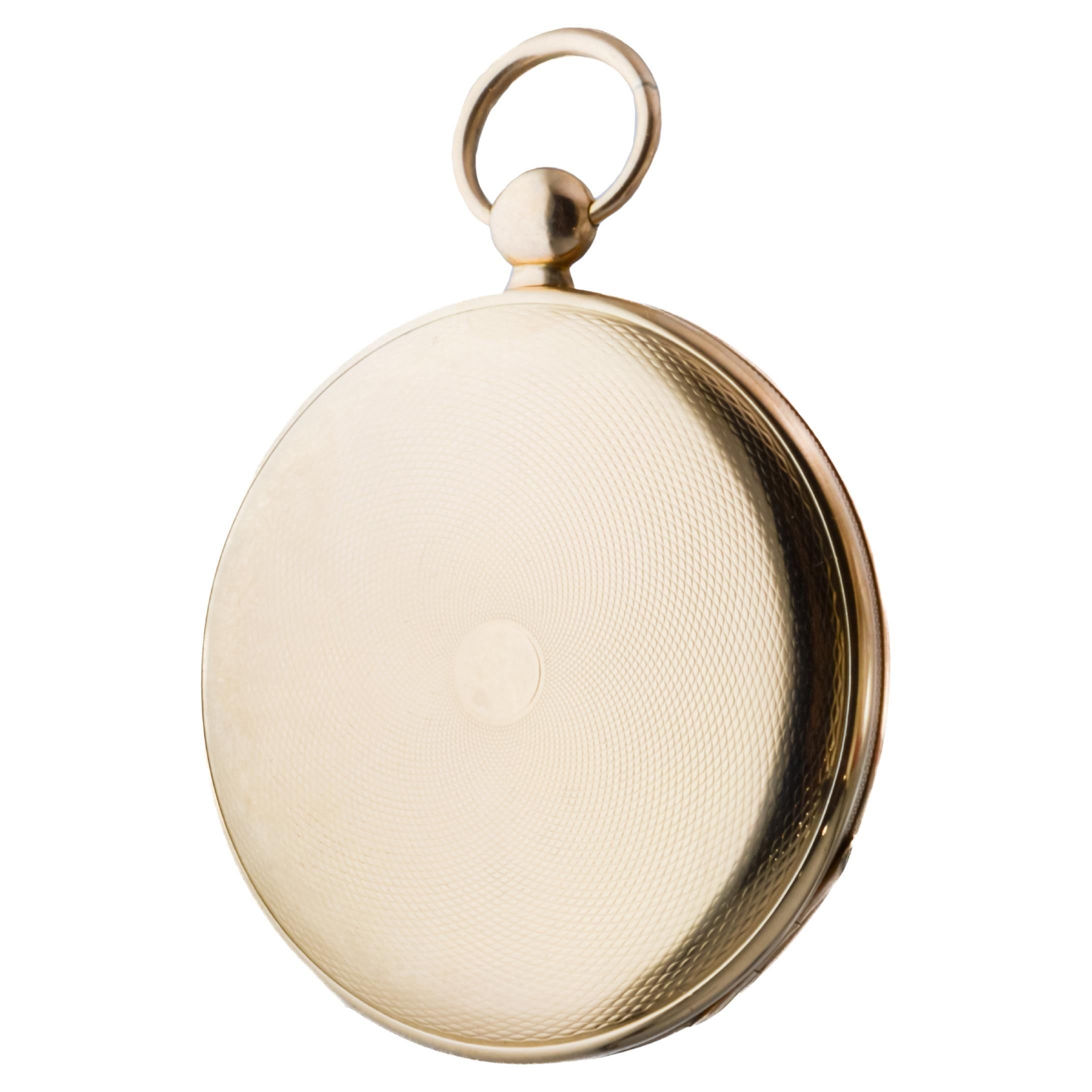 Antoine Lepine Rose Gold Ruby Cylinder French Pocket Watch, circa 1800s For Sale 8