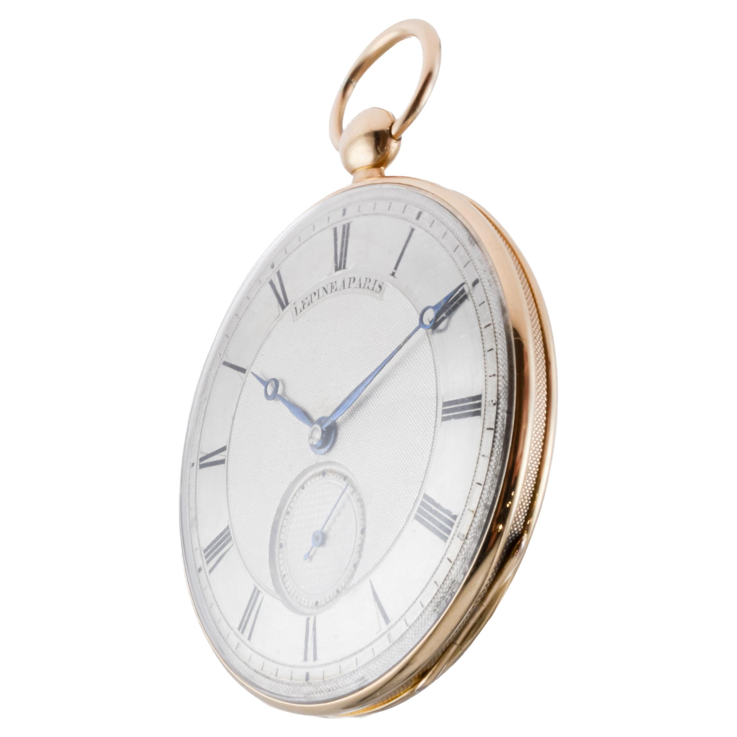 Antoine Lepine Rose Gold Ruby Cylinder French Pocket Watch, circa 1800s For Sale 2