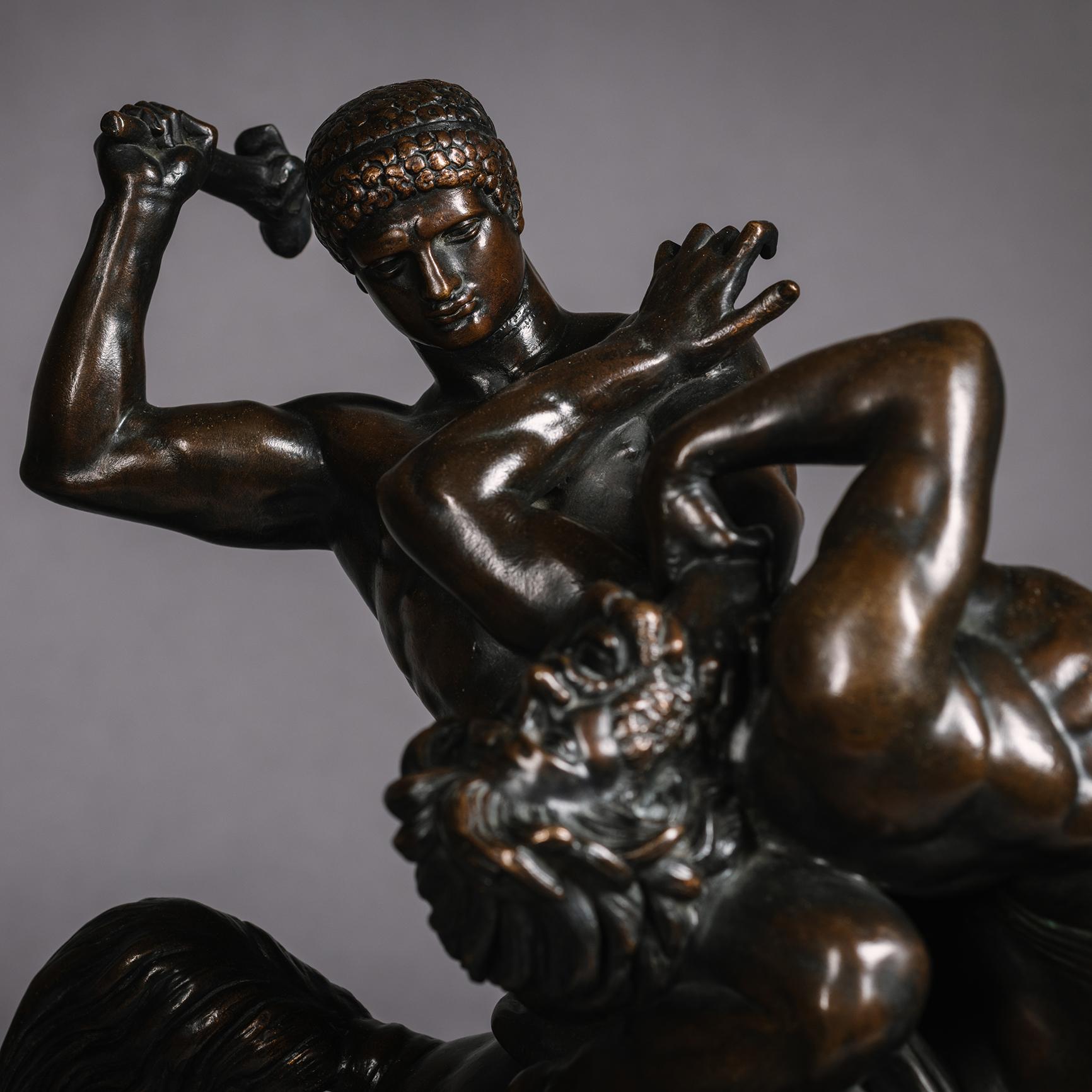 French Antoine Louis Barye (1795-1875), ' Theseus fighting the centaur Bianor' For Sale