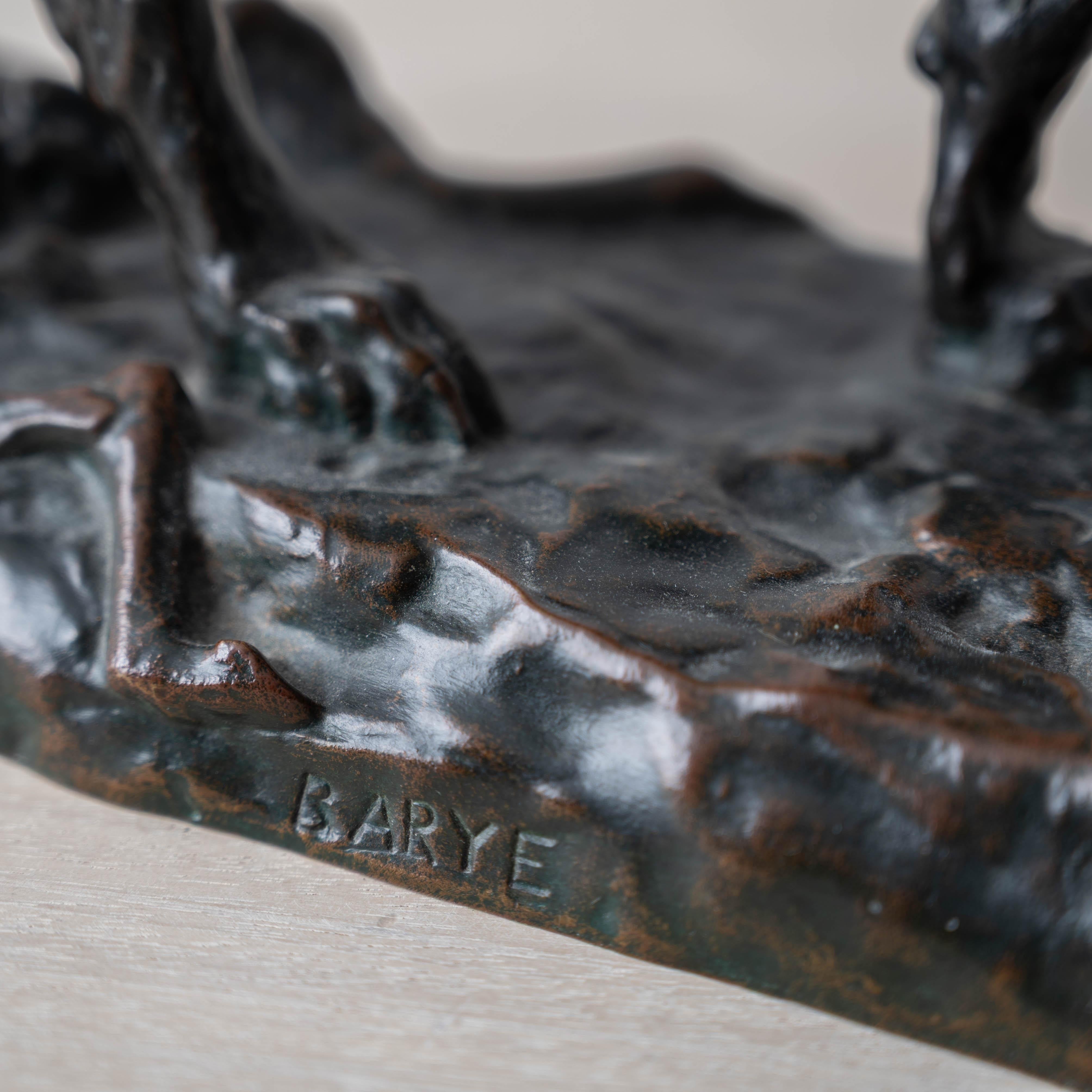 Antoine-Louis Barye - A Striding Wolf Bronze, 19th Century in vendita 2
