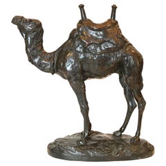 Antique Antoine Louis Barye Bronze Dromadaire Harnaché D'Égypte Camel