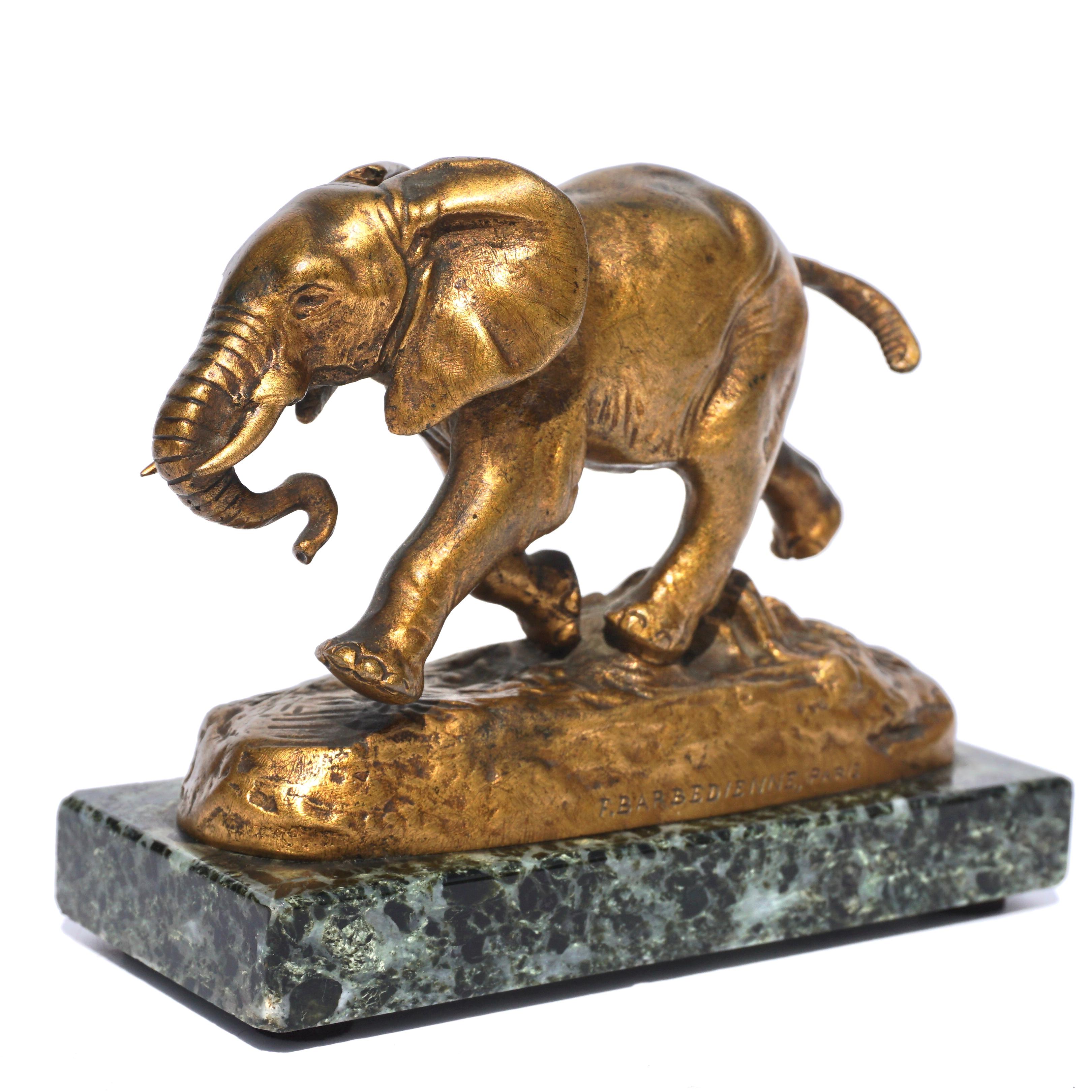 Cast Antoine-Louis Barye Bronze Elephant Du Senegal