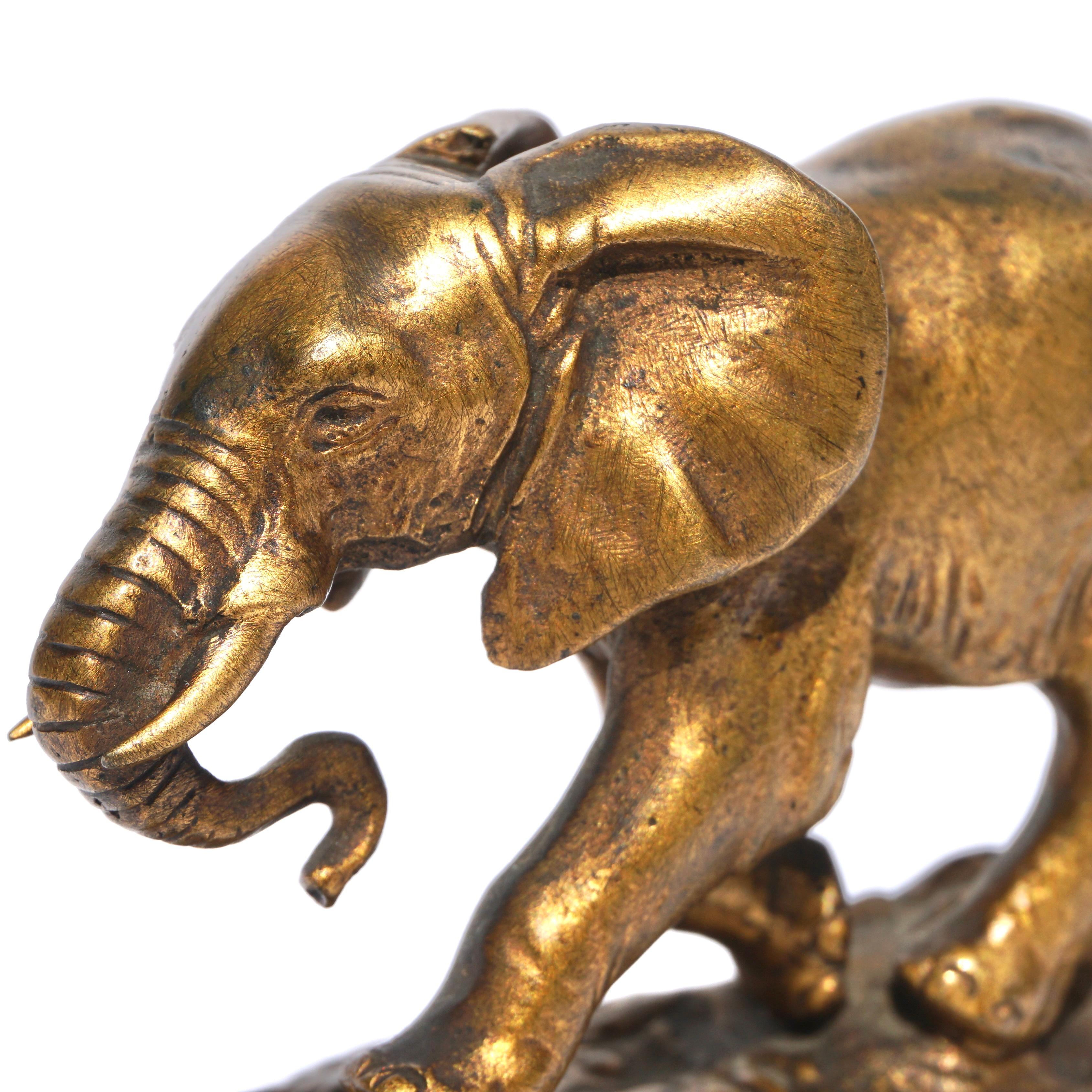 Late 19th Century Antoine-Louis Barye Bronze Elephant Du Senegal