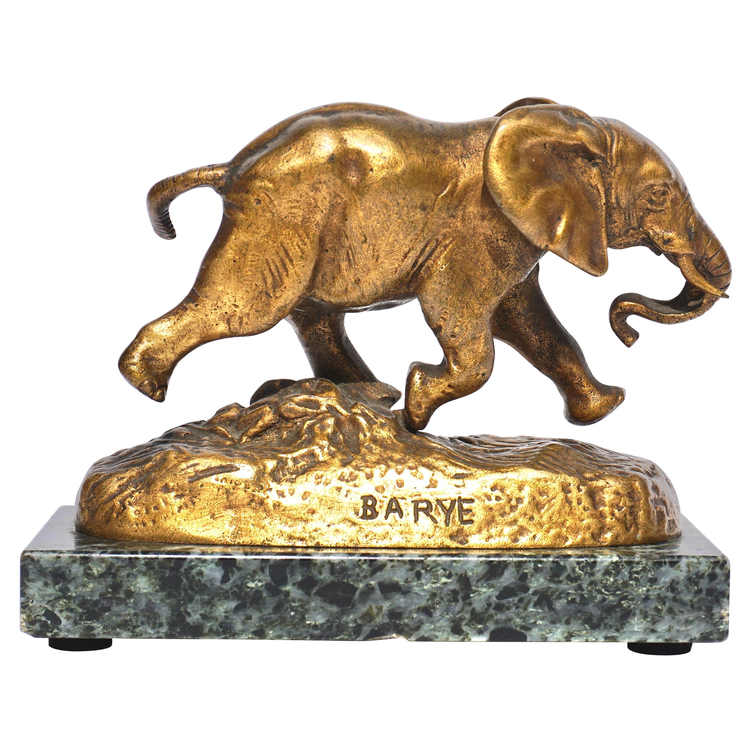 Antoine-Louis Barye Bronze Elephant Du Senegal