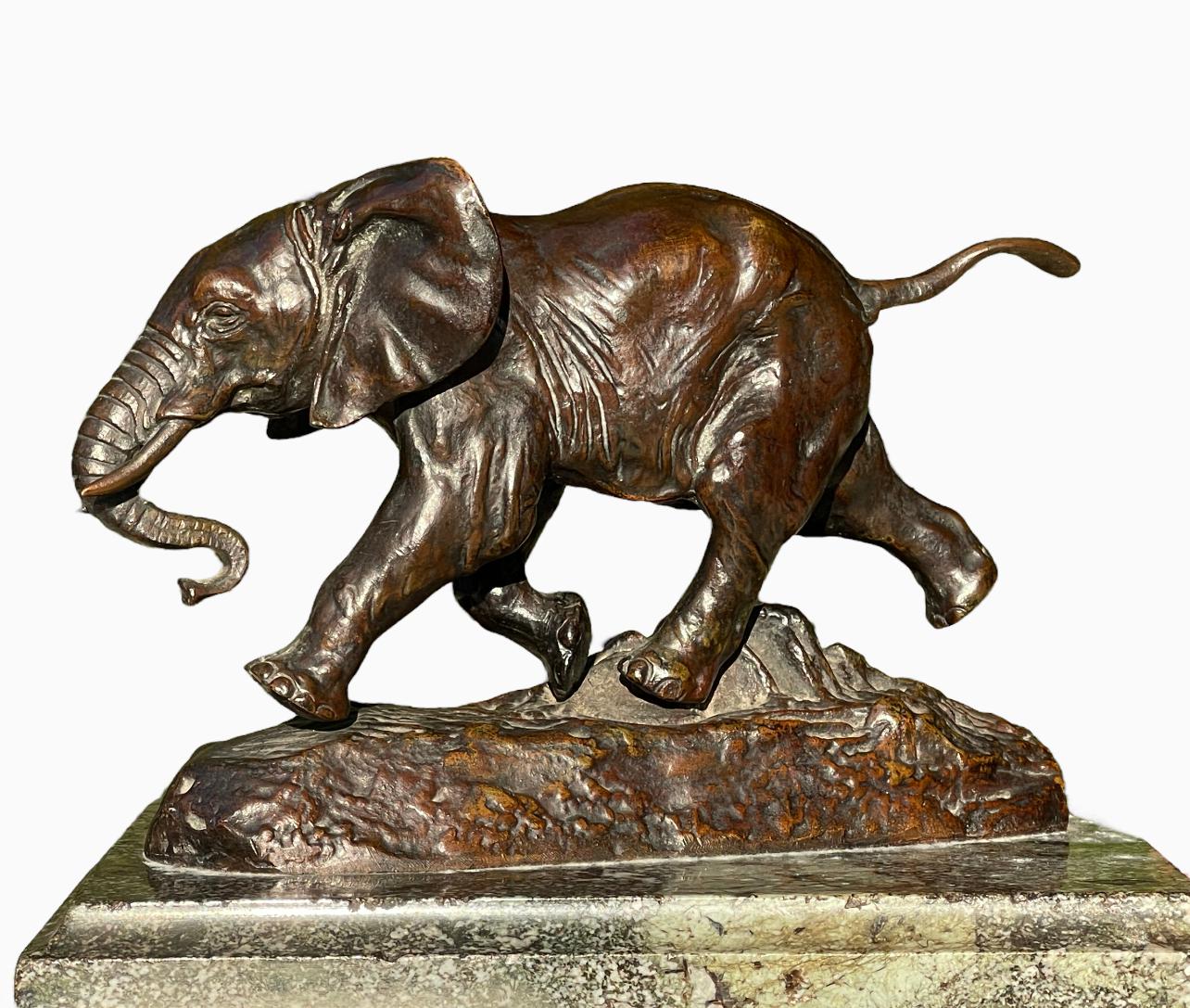 Bronze with brown patina circa 1900/1910 signed 