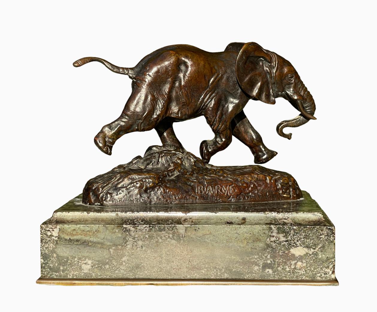 19th Century Antoine-Louis BARYE - Bronze, Elephant of Senegal For Sale