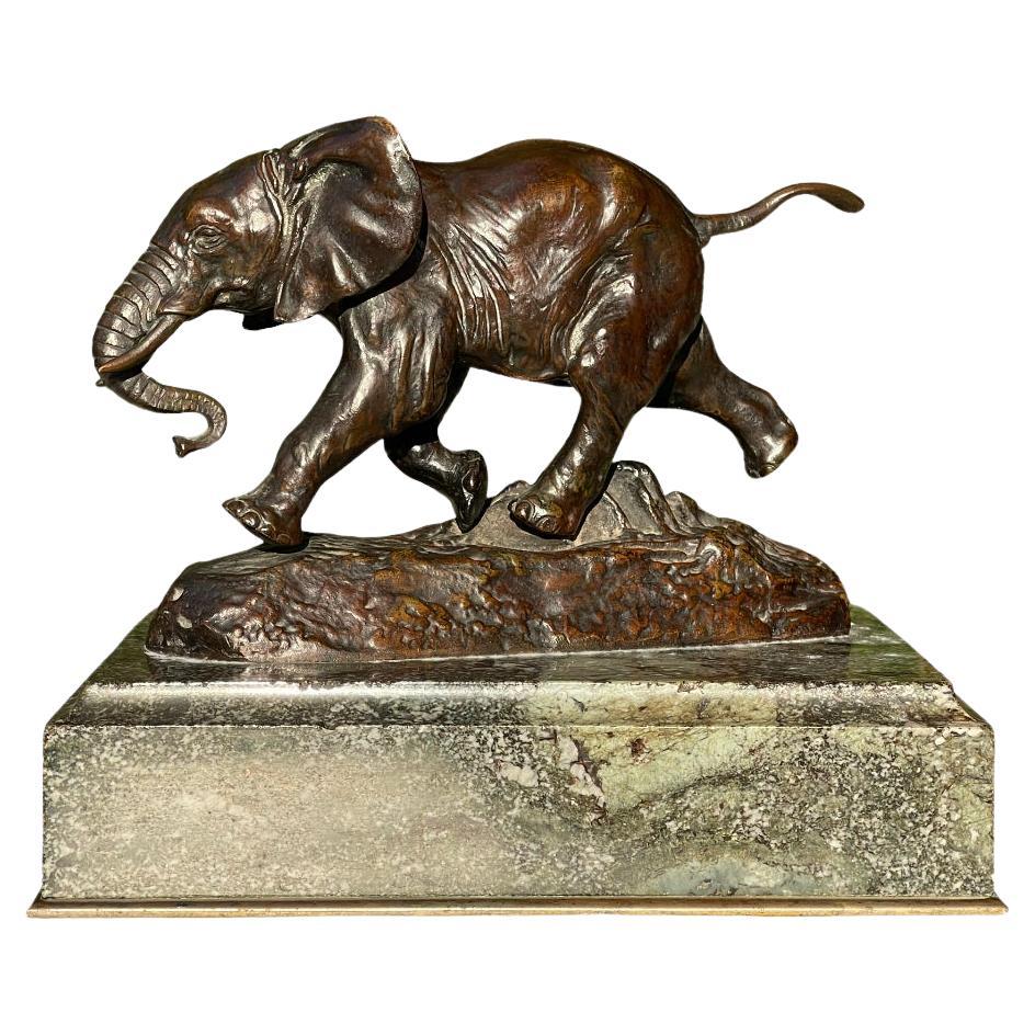 Antoine-Louis BARYE - Bronze, Elephant of Senegal For Sale