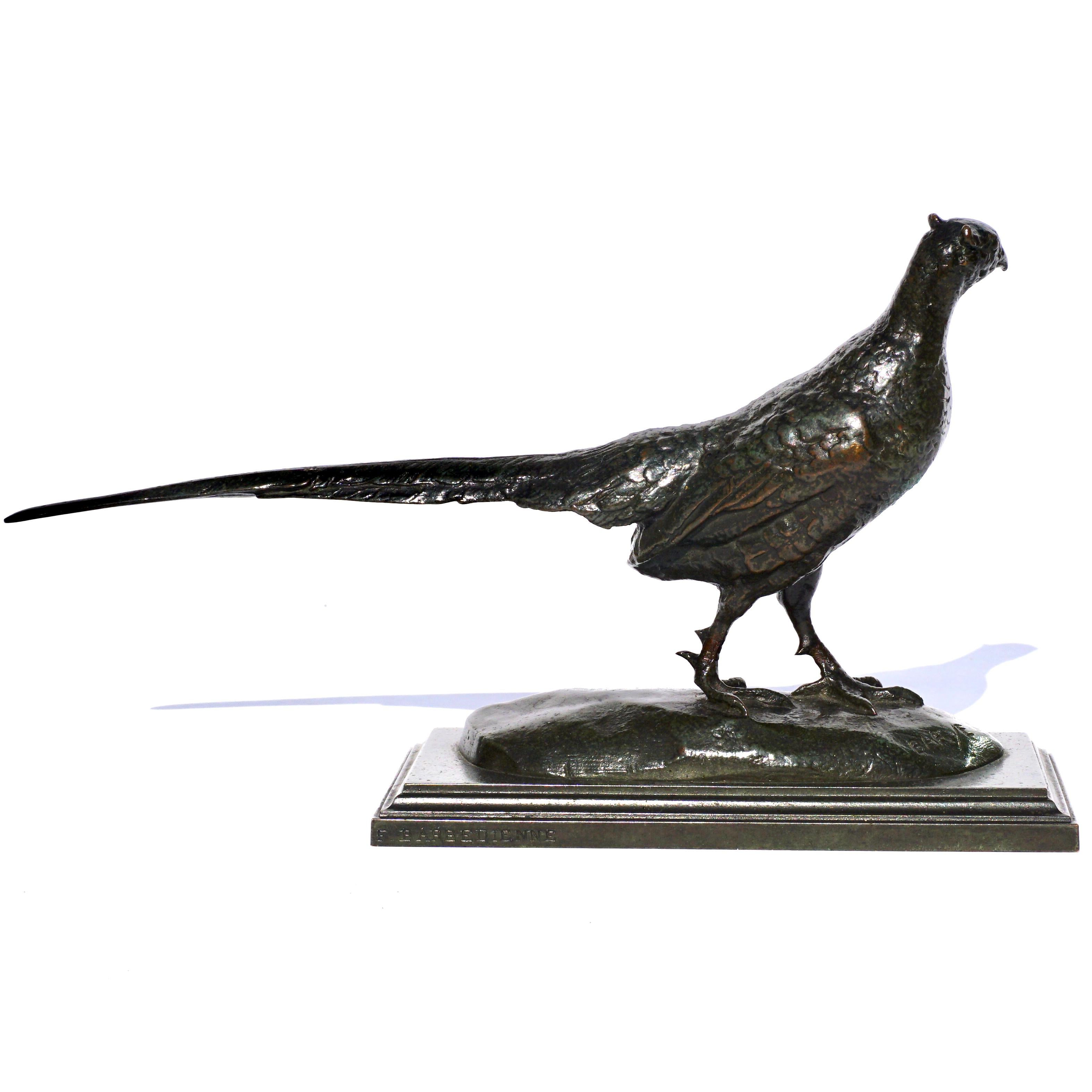 French Antoine Louis Barye Bronze Pheasant