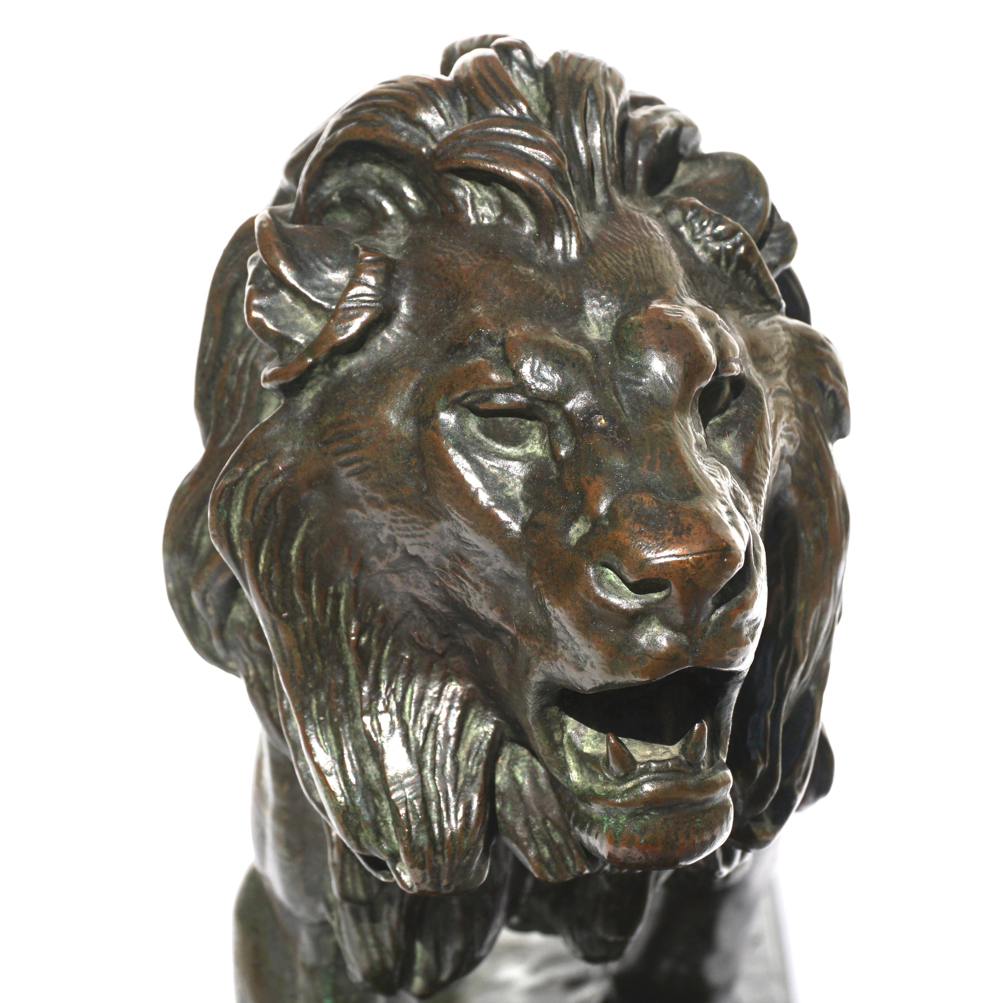 Antoine Louis Barye Bronze Striding Lion 3