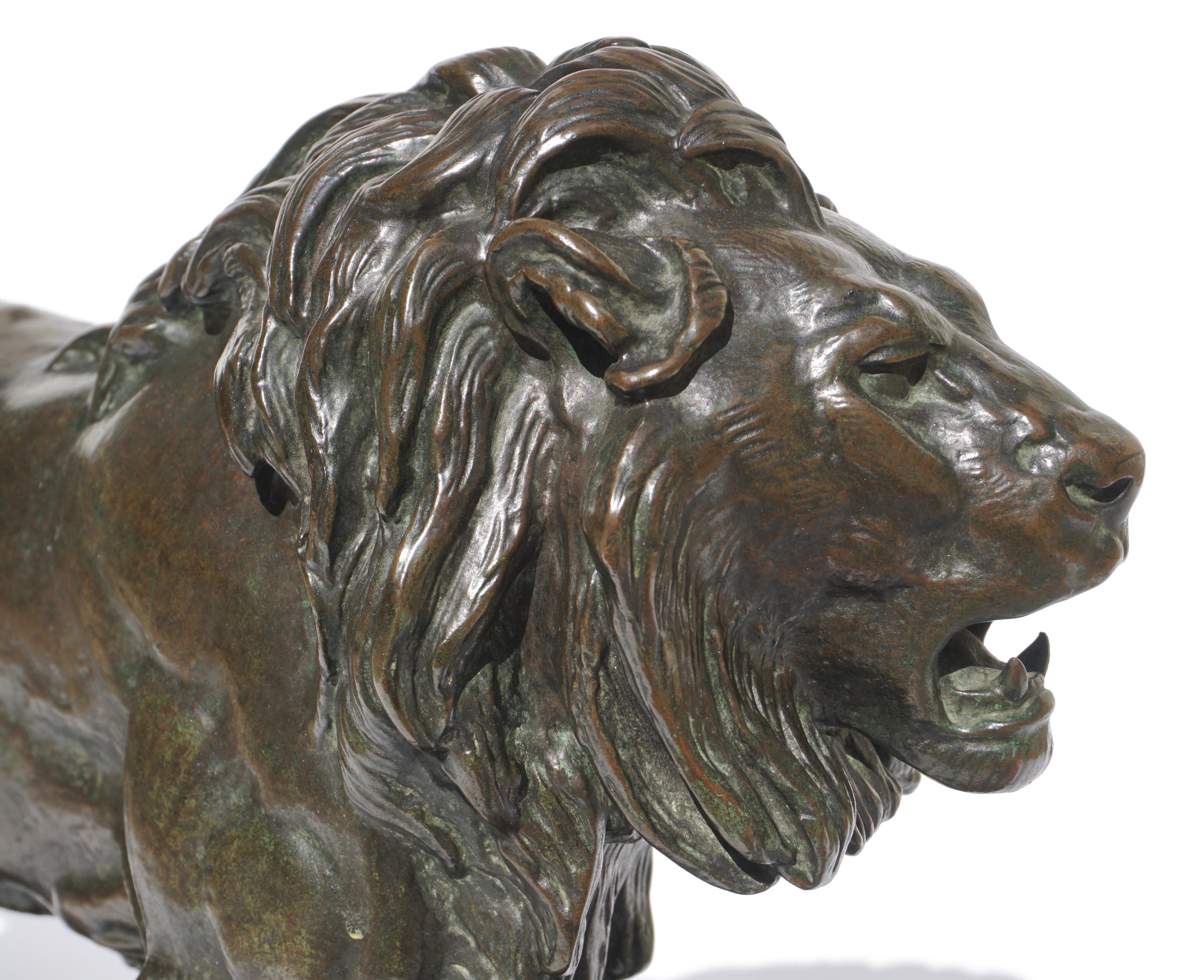 Antoine Louis Barye Bronze Striding Lion 2