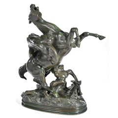 Antoine Louis Barye Cheval Surpris Par Un Lion