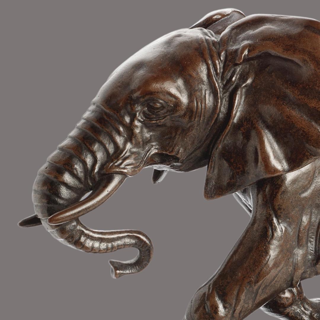 Patinated Antoine Louis Barye, Bronze Model of 'Elephant De Senegal' For Sale