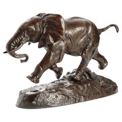 Antique Antoine Louis Barye, Bronze Model of 'Elephant De Senegal'