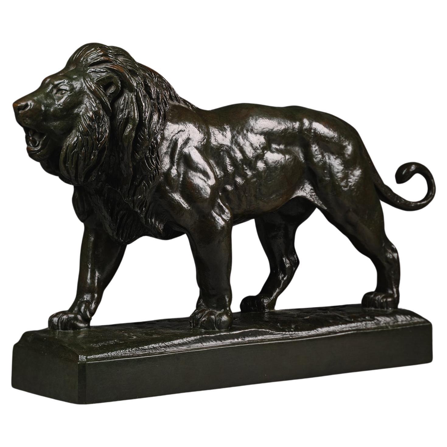 Antoine-Louis Barye (French, 1795-1875) 'Lion marchant' For Sale