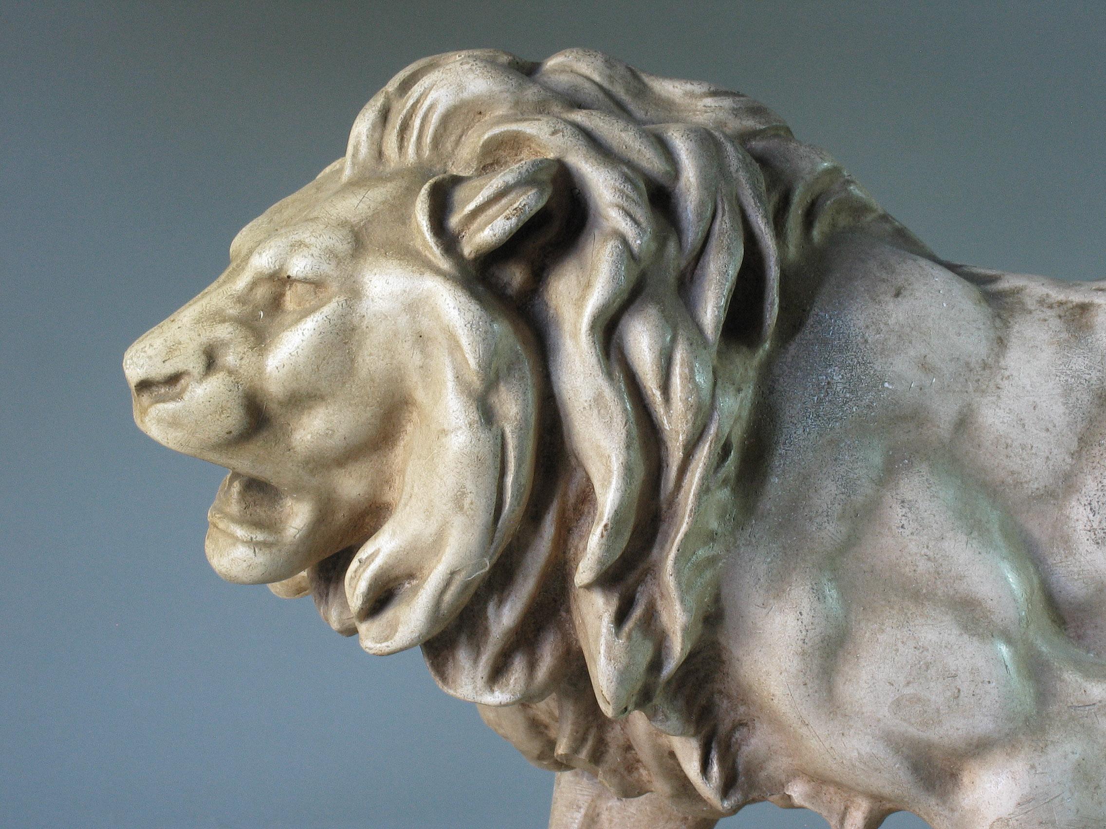 Antoine-Louis Barye 'French' Lion Qui Marche 'Walking Lion', 19th Century In Good Condition In Ottawa, Ontario