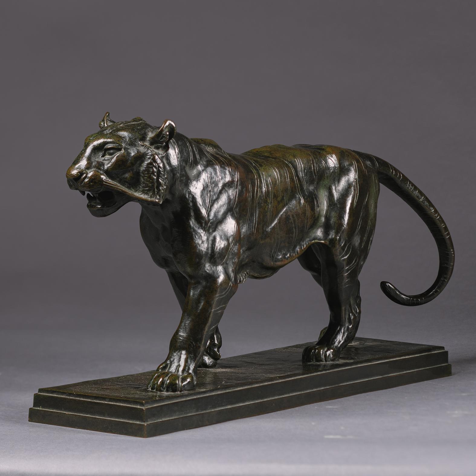 Patinated Antoine-Louis Barye (French, 1795-1875) 'Tigre qui Marche' For Sale