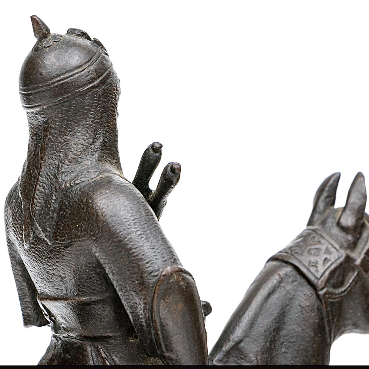Francese Antoine-Louis Barye (francese, 1796-1875) Guerrier du Caucase Figura in bronzo in vendita