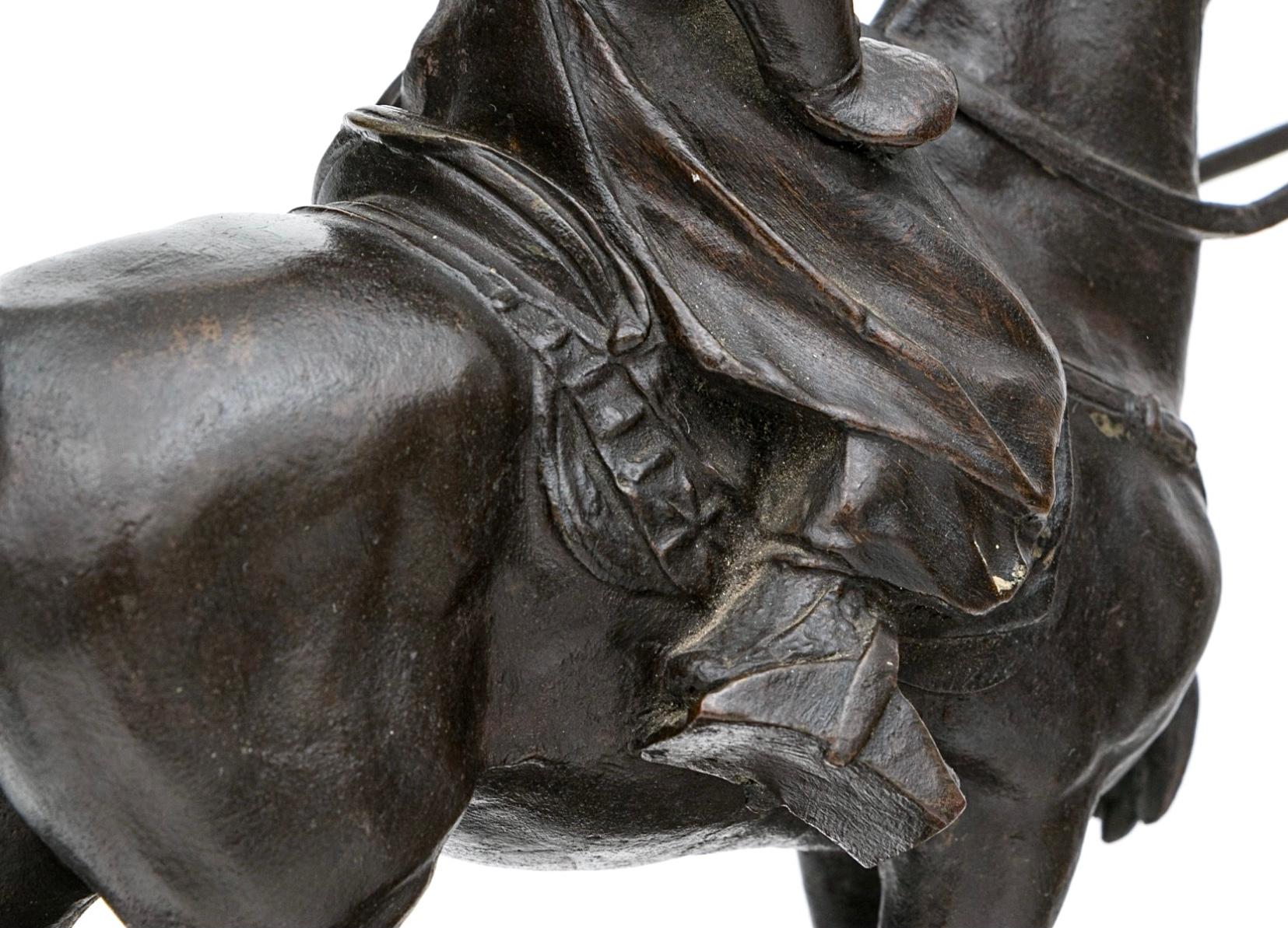 Bronzo Antoine-Louis Barye (francese, 1796-1875) Guerrier du Caucase Figura in bronzo in vendita