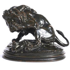 Antoine Louis Barye Lion Au Serpent No. 3