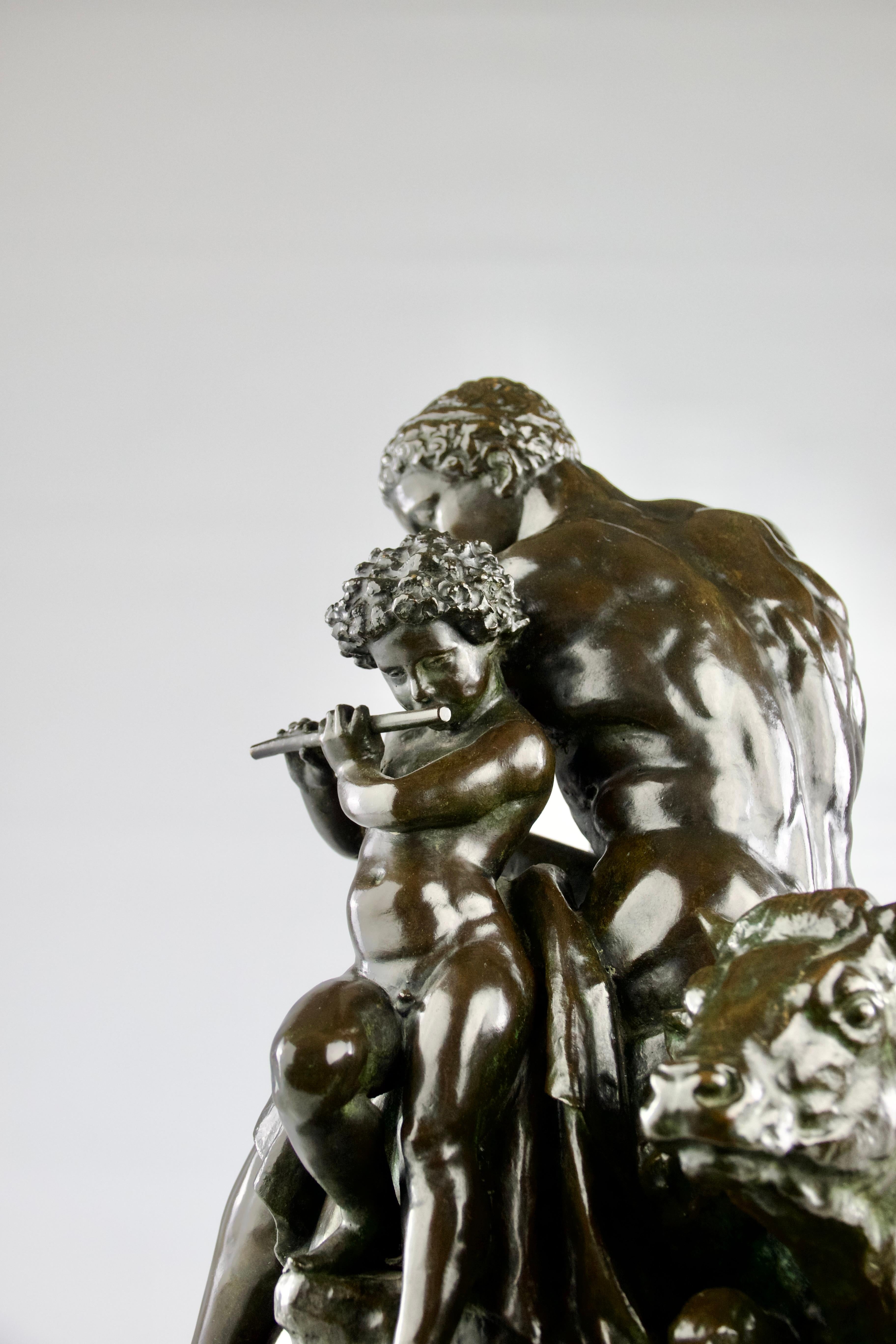 Antoine-Louis Barye, « Cape », bronze sculptural, Leblanc-Barbedienne Edition 1920 en vente 3