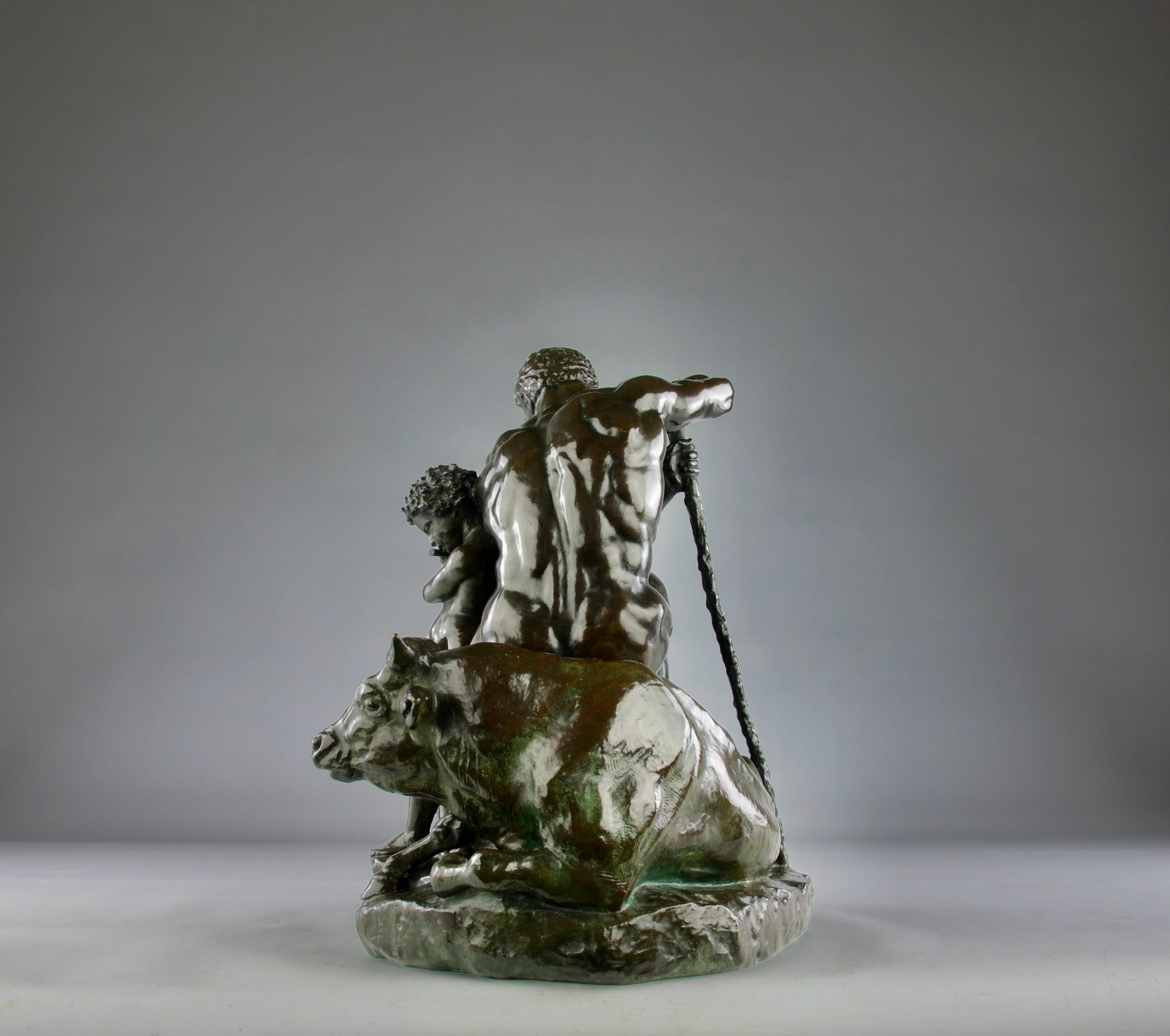 Antoine-Louis Barye, « Cape », bronze sculptural, Leblanc-Barbedienne Edition 1920 en vente 5