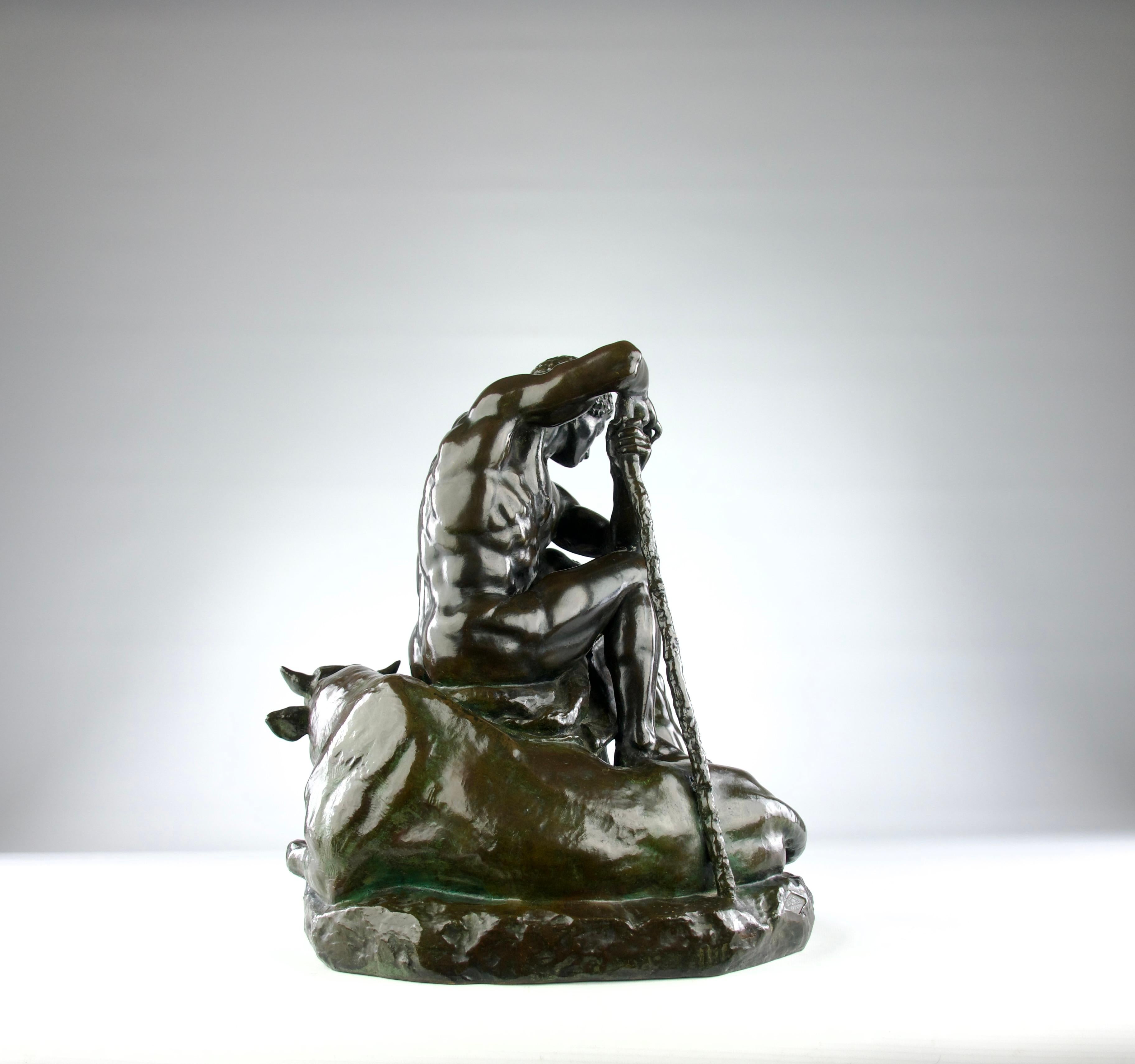 Antoine-Louis Barye, « Cape », bronze sculptural, Leblanc-Barbedienne Edition 1920 en vente 7