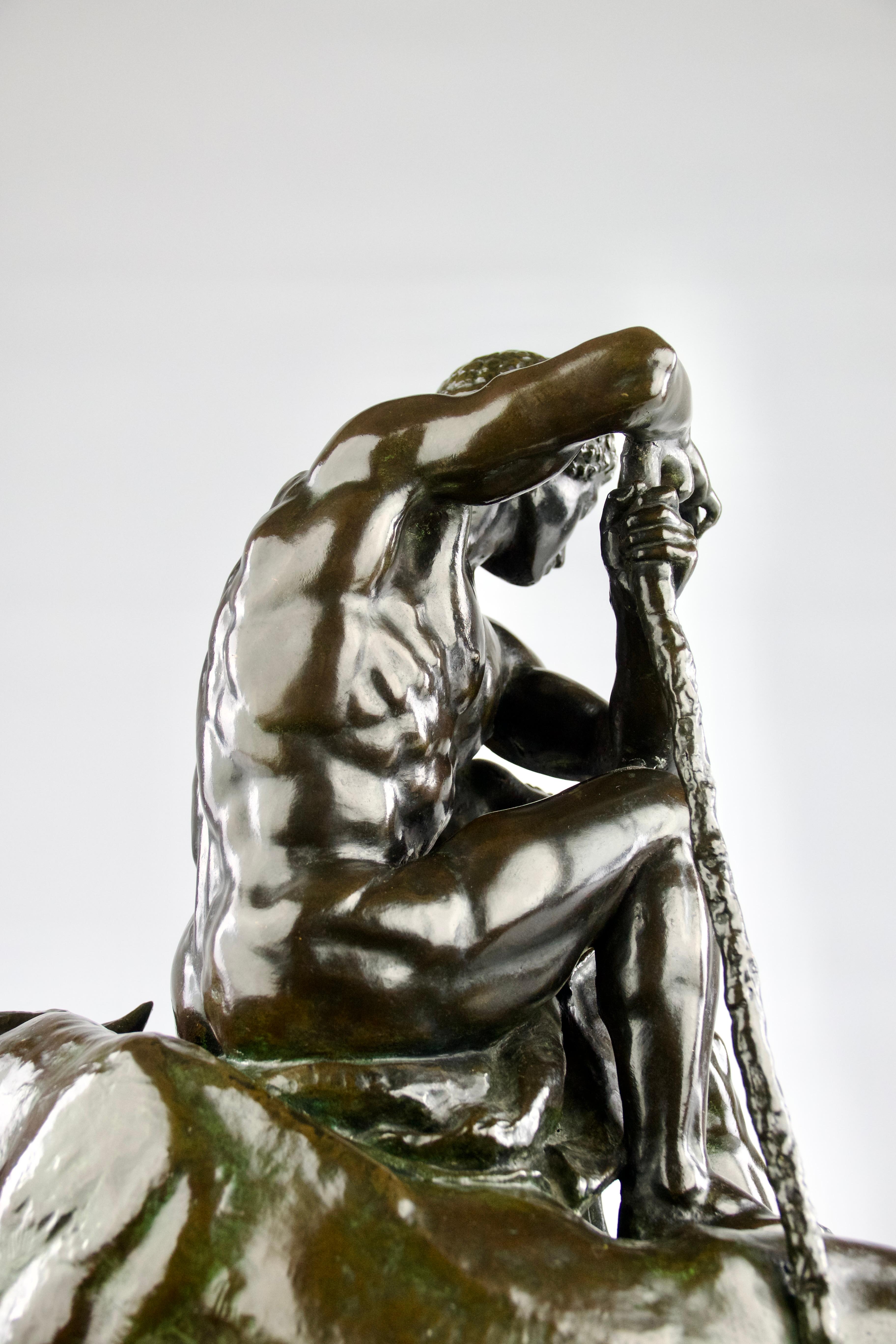 Antoine-Louis Barye, « Cape », bronze sculptural, Leblanc-Barbedienne Edition 1920 en vente 8