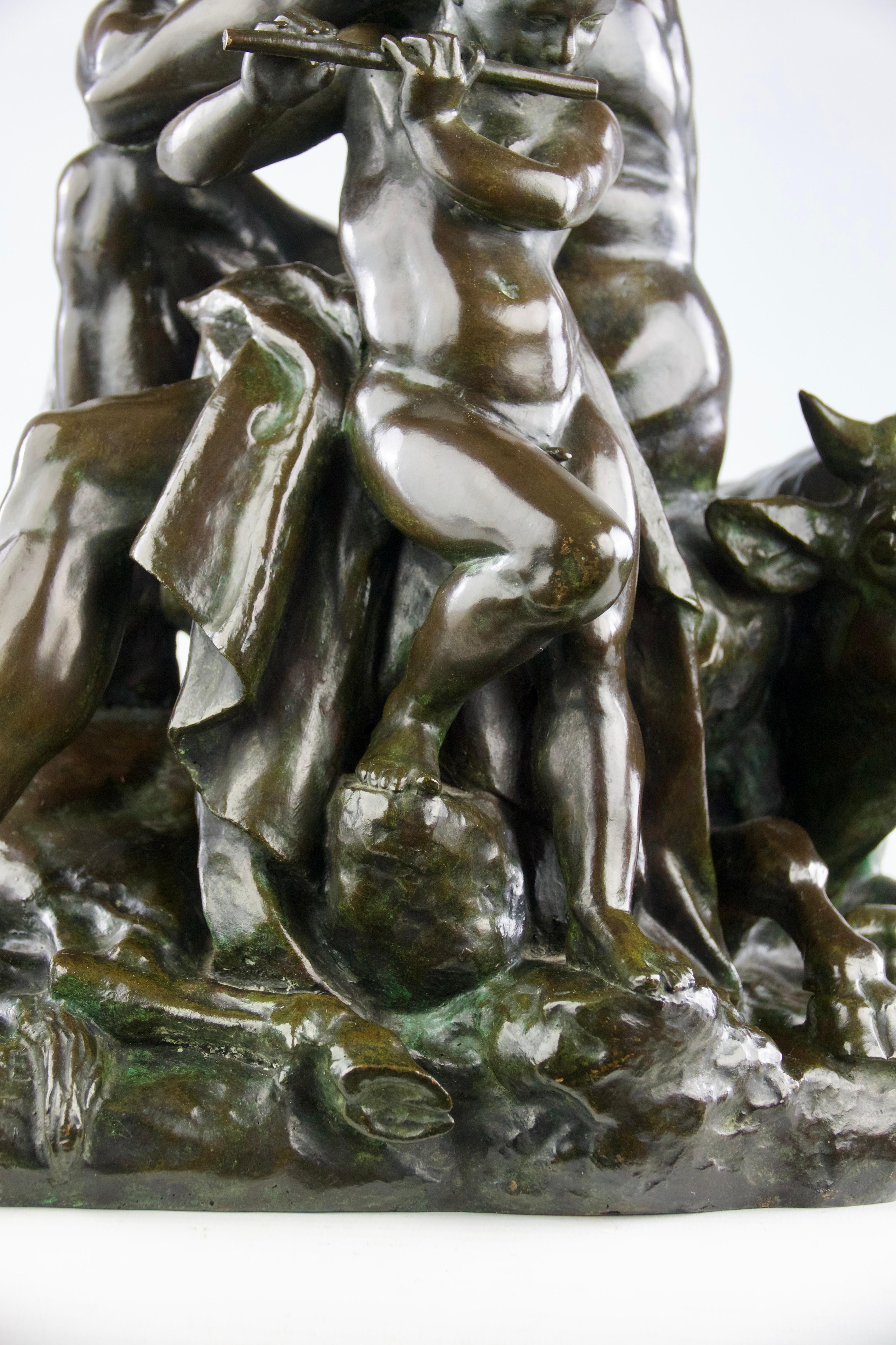 Bronze Antoine-Louis Barye, « Cape », bronze sculptural, Leblanc-Barbedienne Edition 1920 en vente