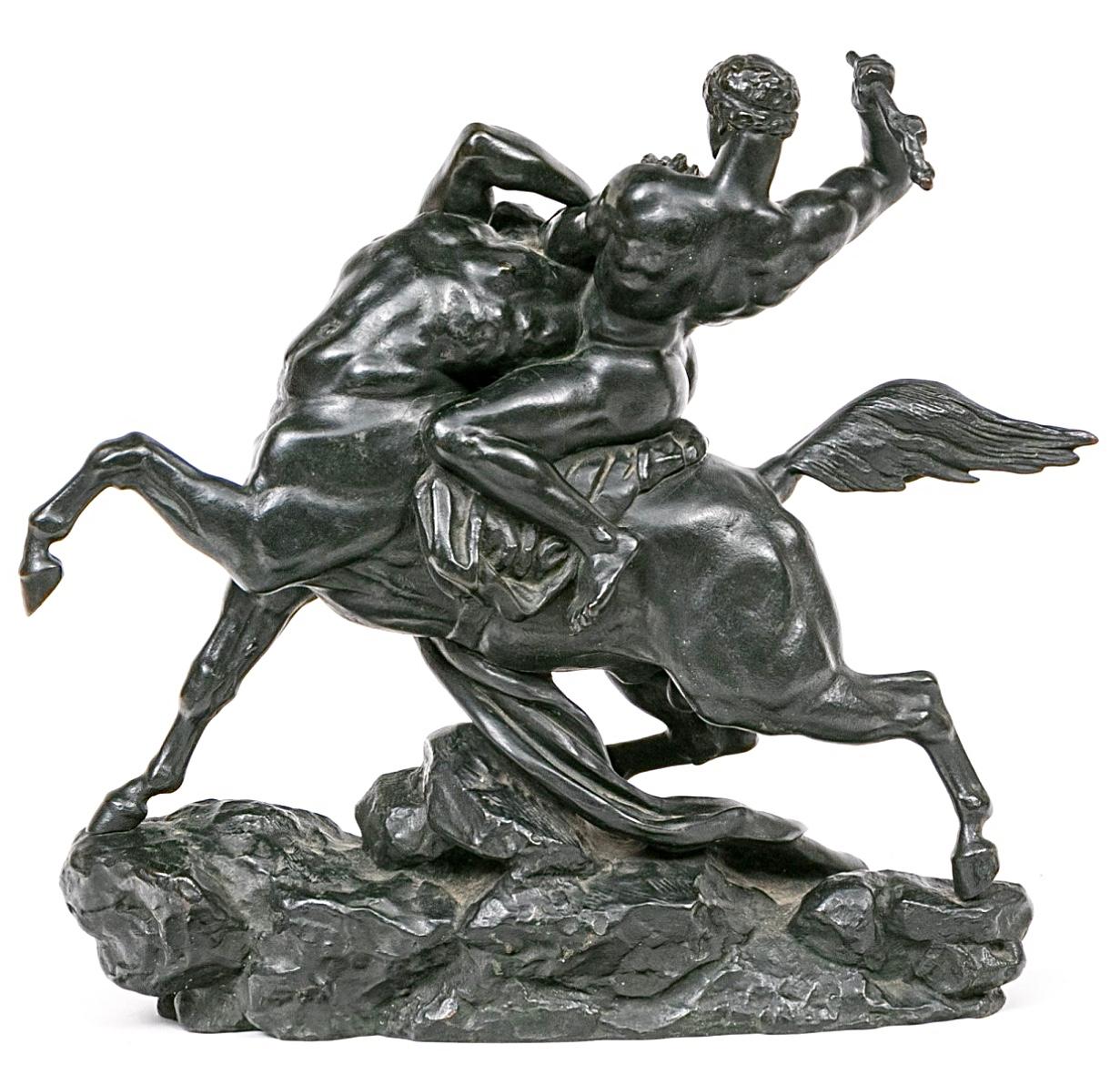 Antoine-Louis Barye Teseo che uccide il Centauro Bienor Gruppo in bronzo patinato nero.

Gruppo bronzeo francese intitolato 